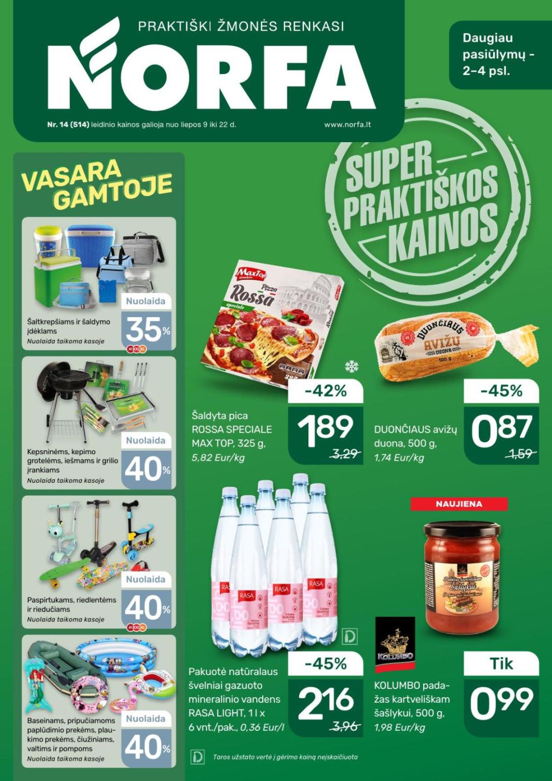 NORFA akcijos - naujausi pasiūlymai ir nuolaidos