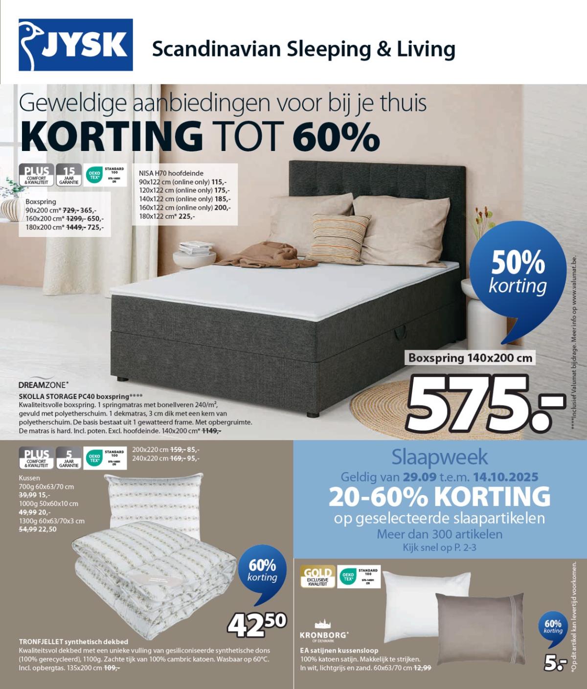 JYSK folder geldig vanaf 28/09 - 19/10