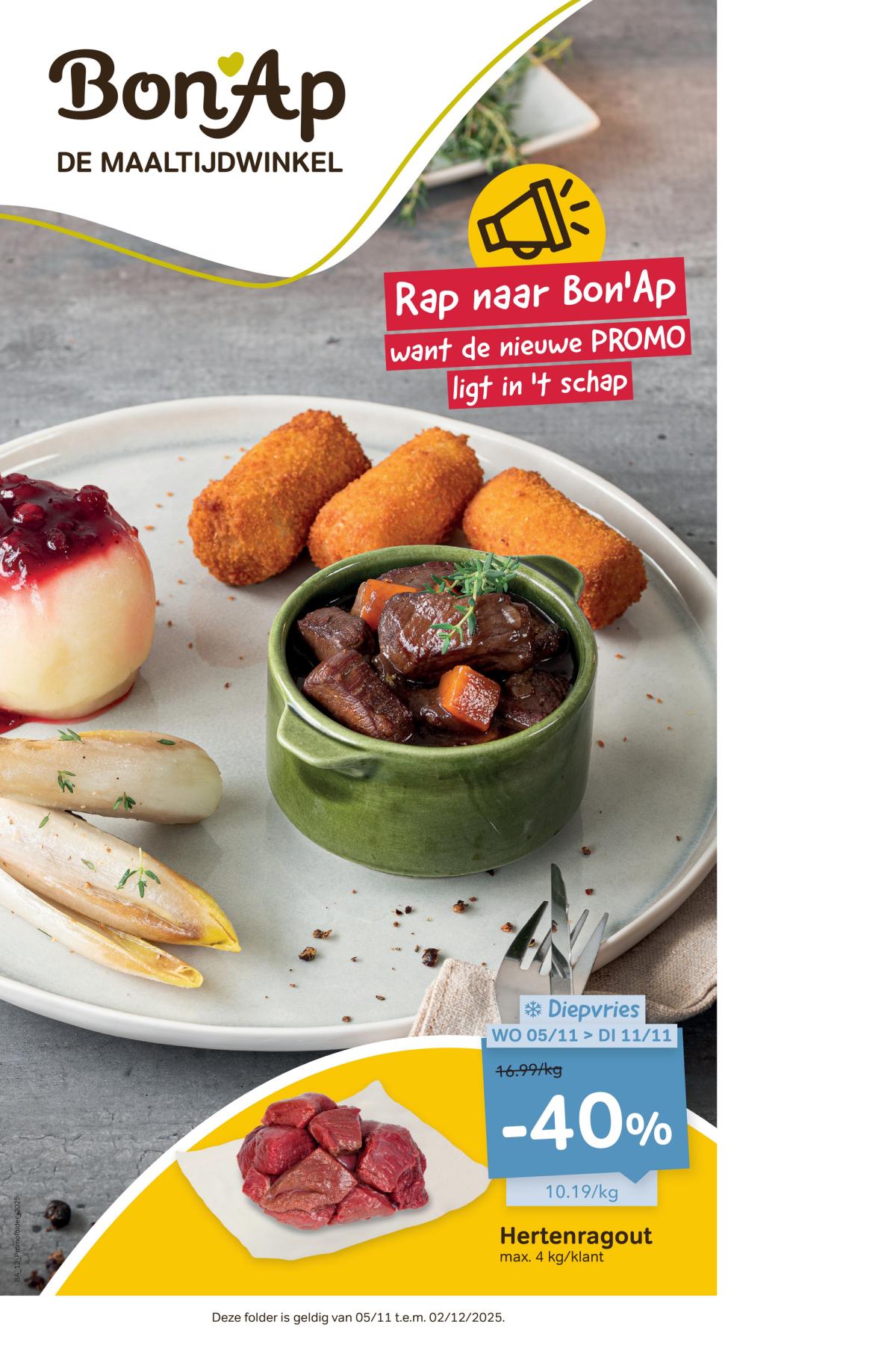 De Bon Ap folder geldig vanaf 05/11 t/m 02/12