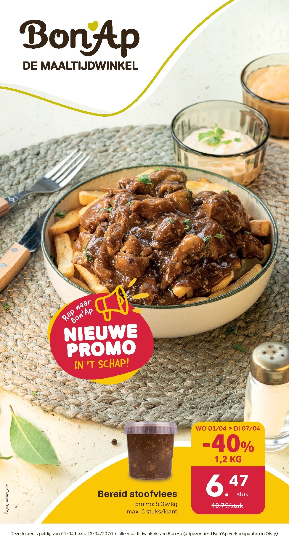 De Bon Ap folder geldig vanaf 01/04/2026 t/m 28/04/2026