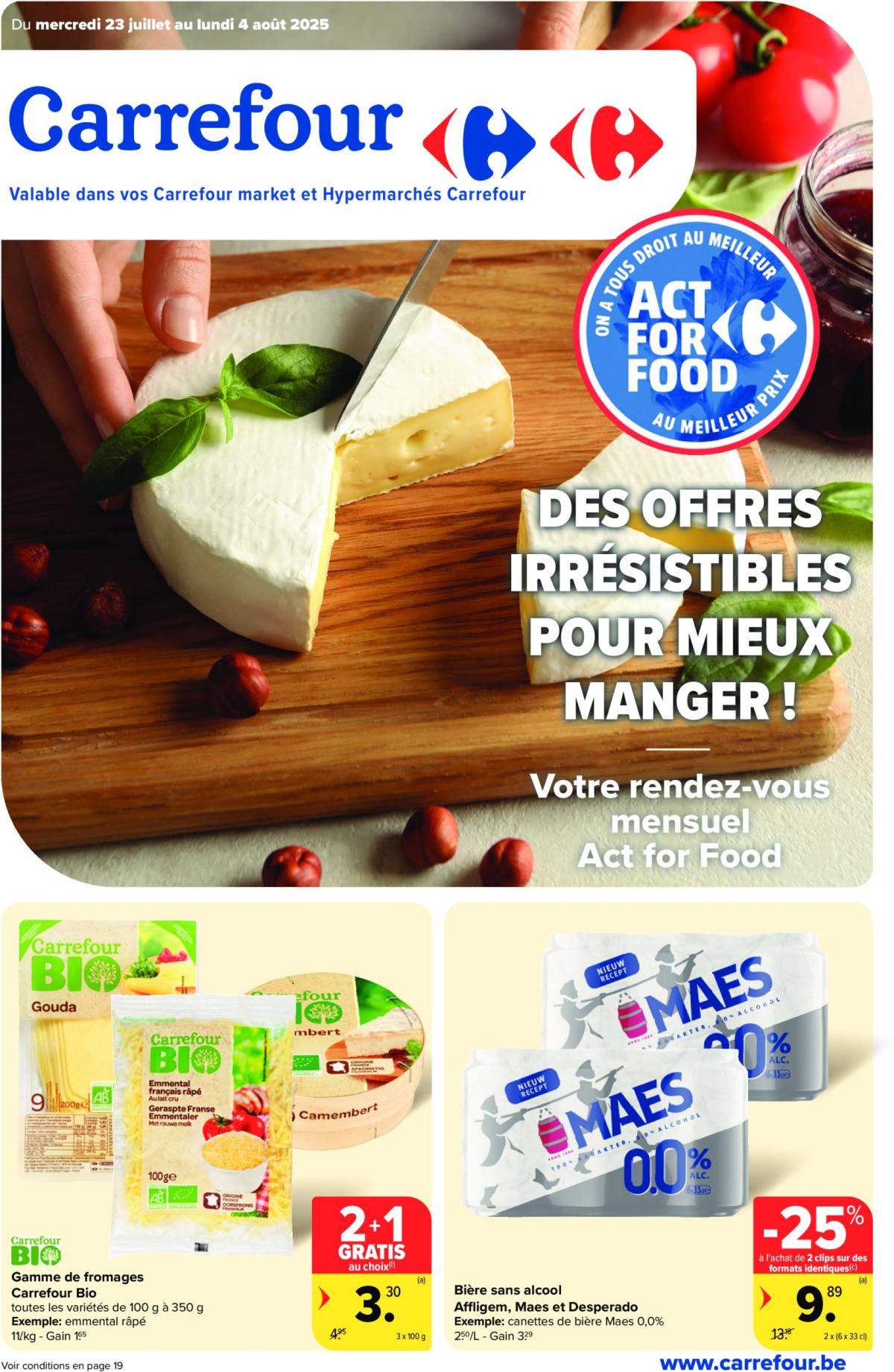 Carrefour Market - Act for food folder geldig vanaf 23/07 - 04/08