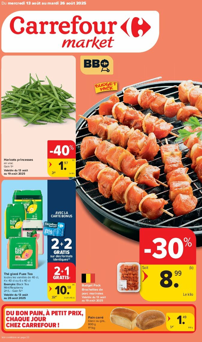 Carrefour Market folder geldig vanaf 13/08 - 26/08