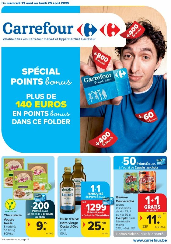 Carrefour Market - Spécial Points Bonus folder geldig vanaf 13/08 - 25/08