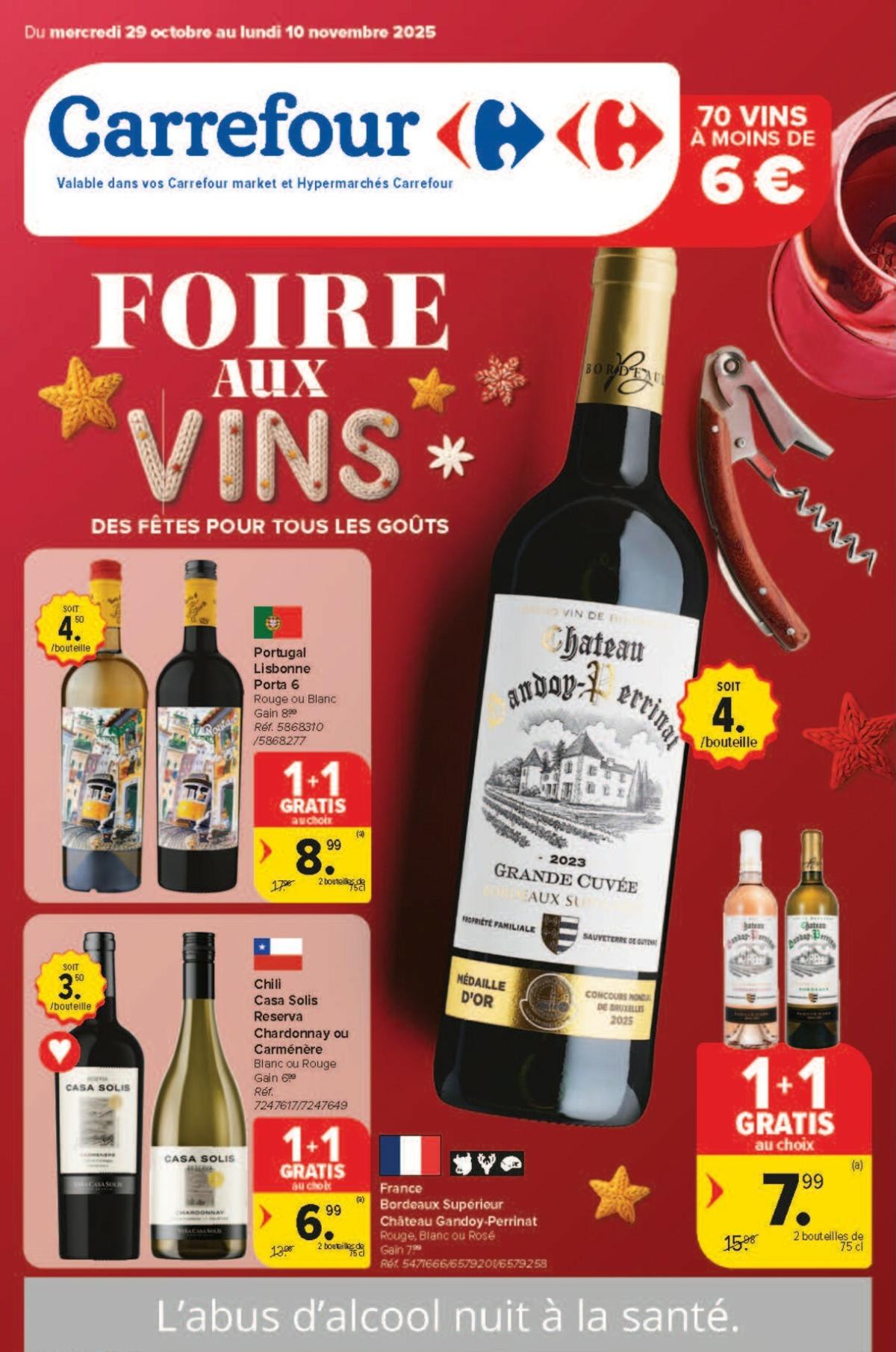 De Carrefour Market - Market Foire aux vins folder geldig vanaf 29/10 t/m 10/11