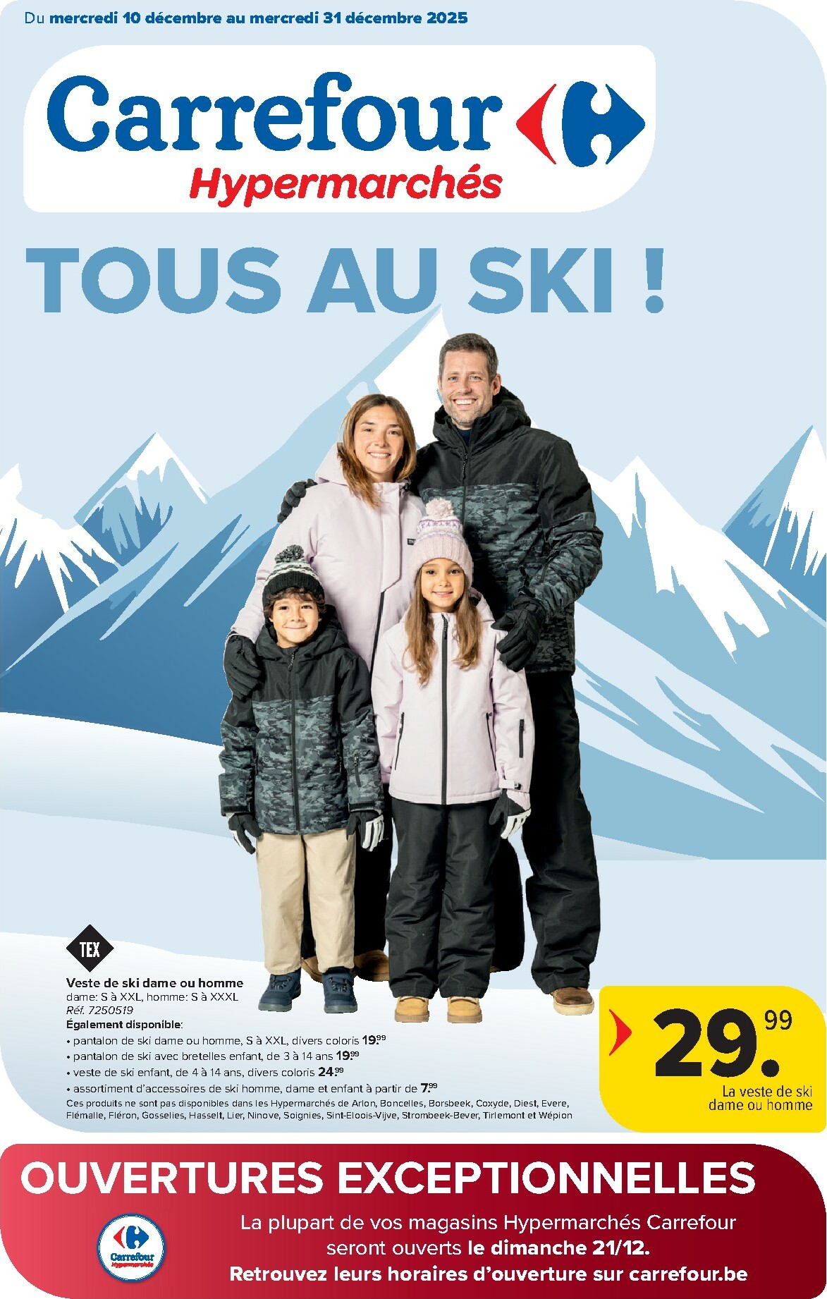 De Carrefour Hypermarchés - Tous au ski folder geldig vanaf 10/12 t/m 31/12