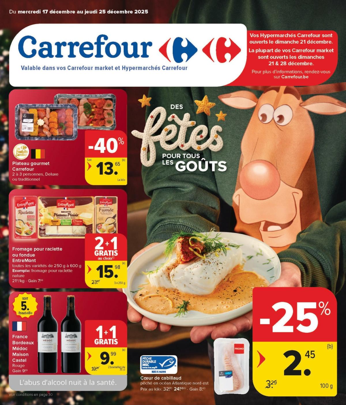De Carrefour Market folder geldig vanaf 17/12 t/m 25/12