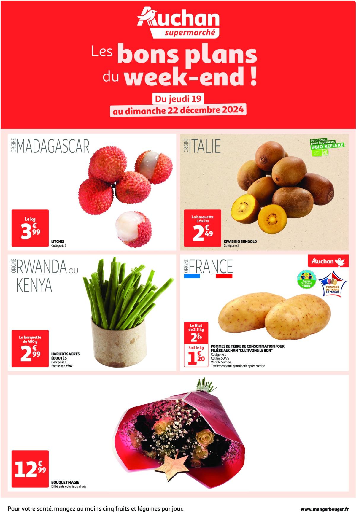 Auchan supermarché - Les bons plans du week-end dans votre super ! folder geldig vanaf 19/12 - 22/12