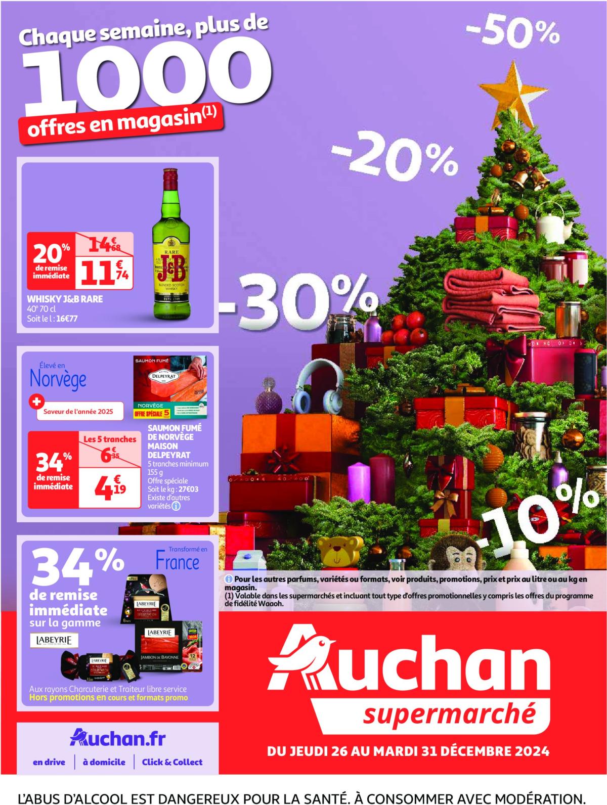 Auchan supermarché - Cette semaine plus de 1000 offres en magasin dans votre super folder geldig vanaf 26/12 - 31/12