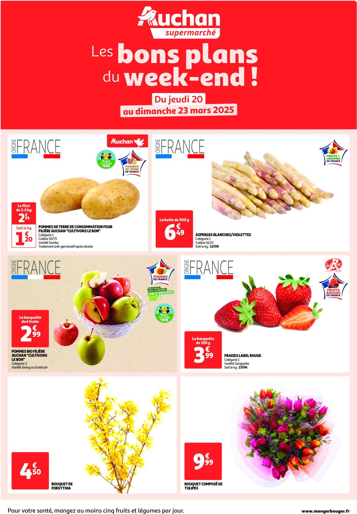 Auchan supermarché - Les bons plans du week-end dans votre super ! folder geldig vanaf 20/03 - 23/03