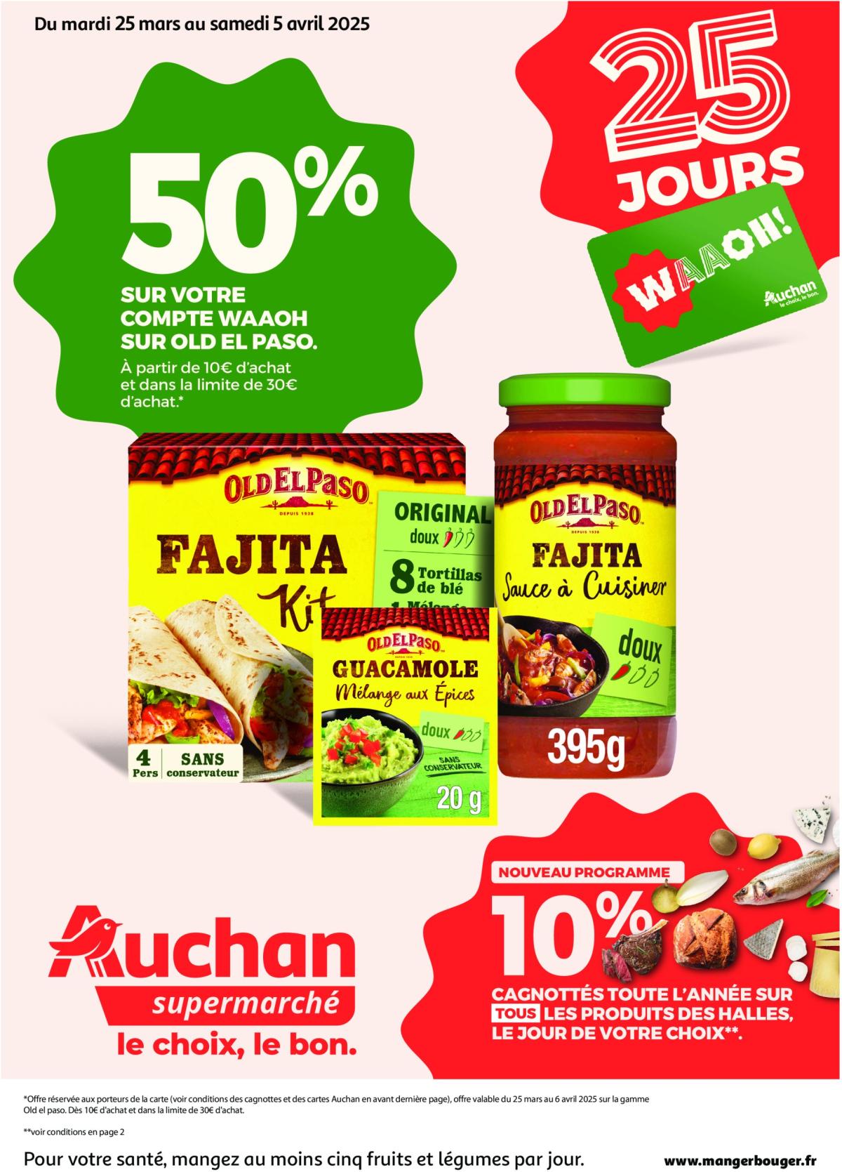 Auchan supermarché - Les 25 jours Waaoh, spécial XXL dans votre super folder geldig vanaf 25/03 - 05/04