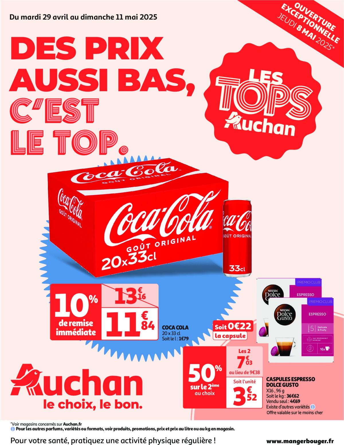 Auchan - Des prix aussi bas, c'est le top folder geldig vanaf 29/04 - 11/05