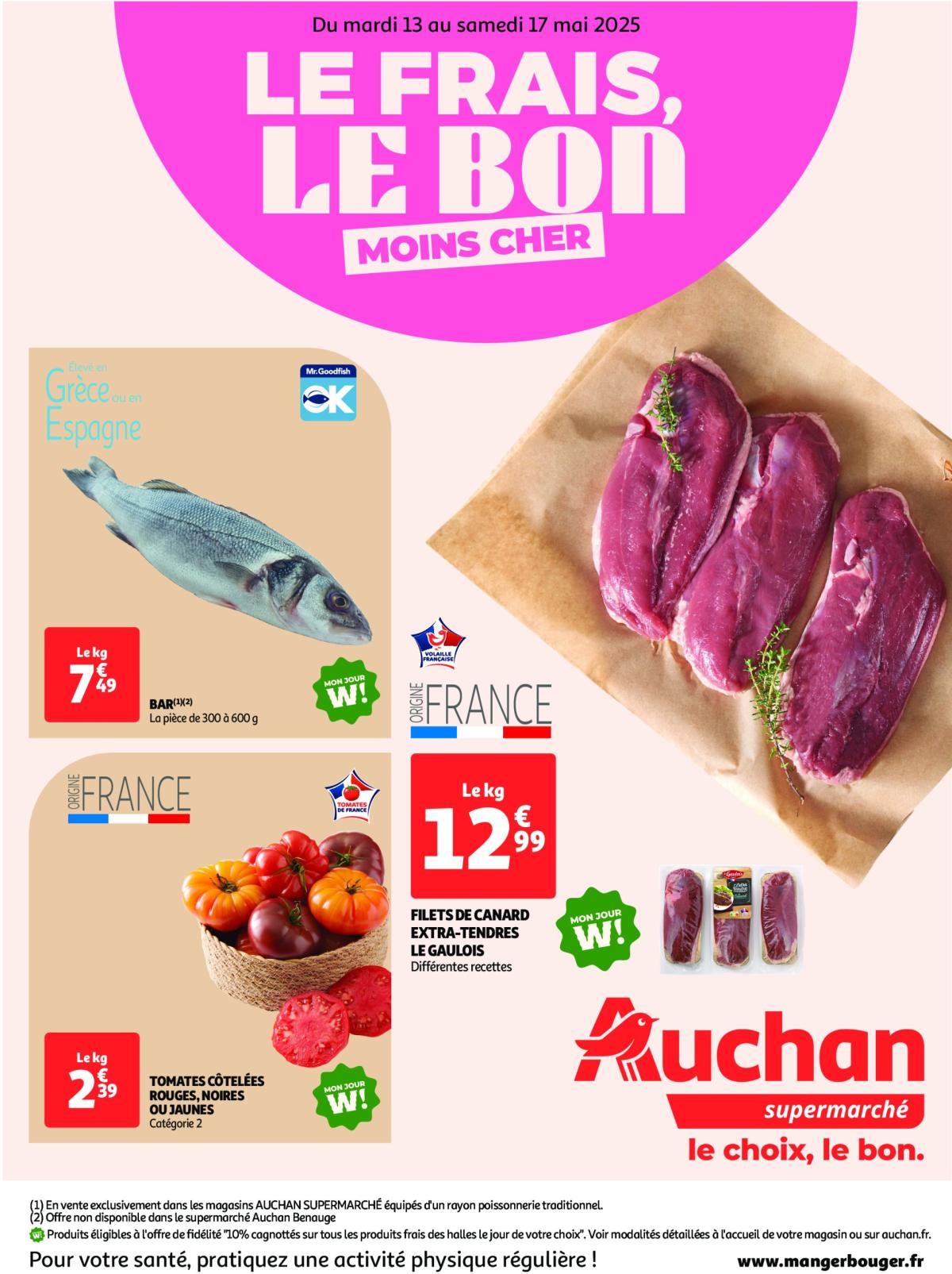 Auchan supermarché - Le frais, le bon moins cher folder geldig vanaf 13/05 - 17/05