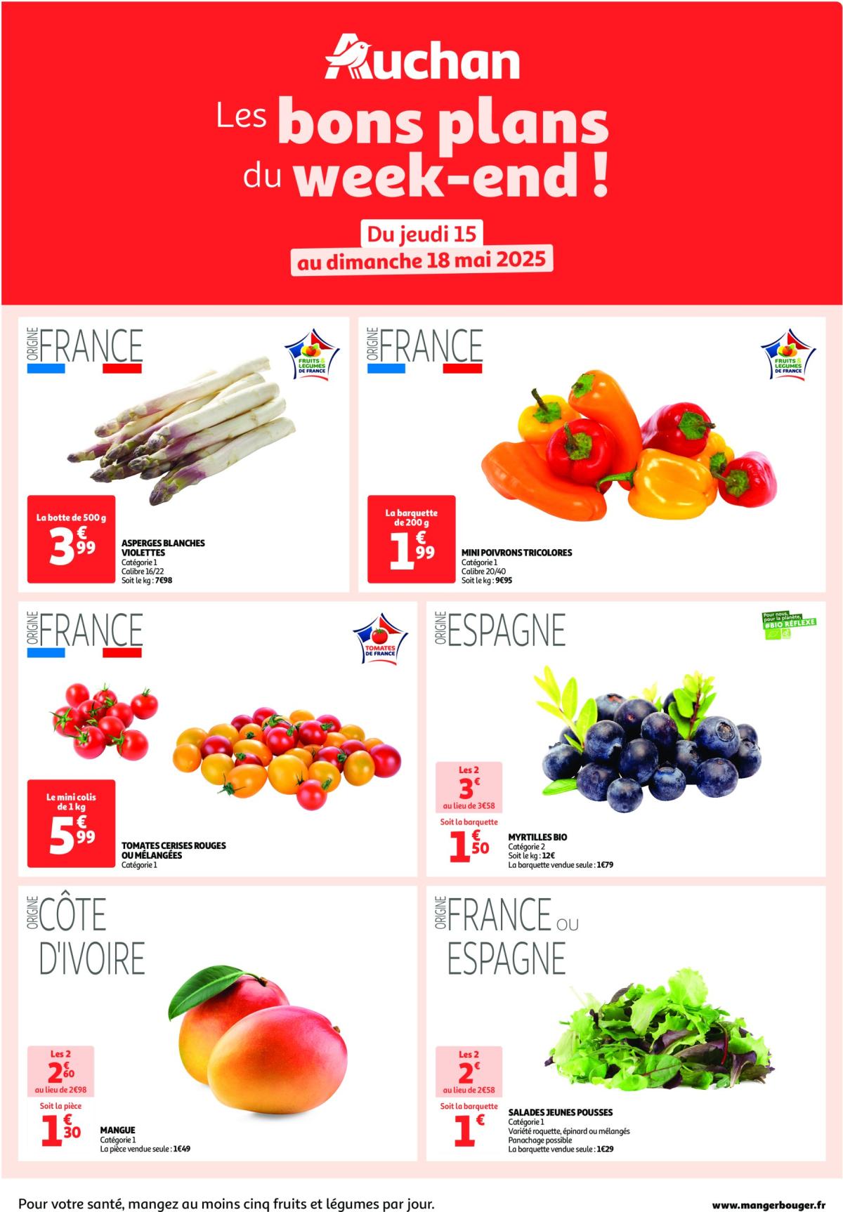 Auchan - Les bon plans du week-end dans votre hyper ! folder geldig vanaf 15/05 - 18/05
