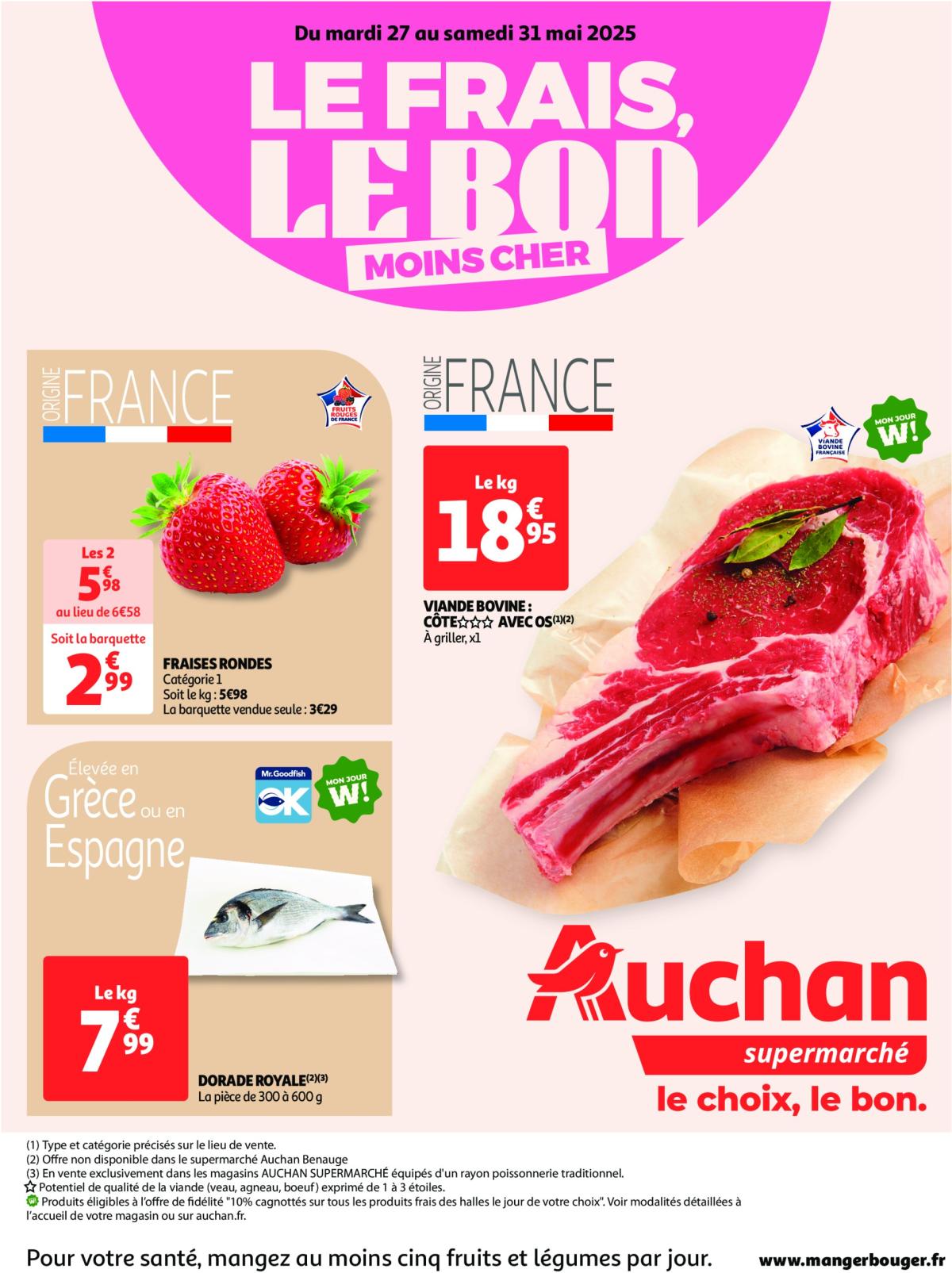 Auchan Supermarché - Les prix bas qui font du bien au quotidien folder geldig vanaf 27/05 - 31/05