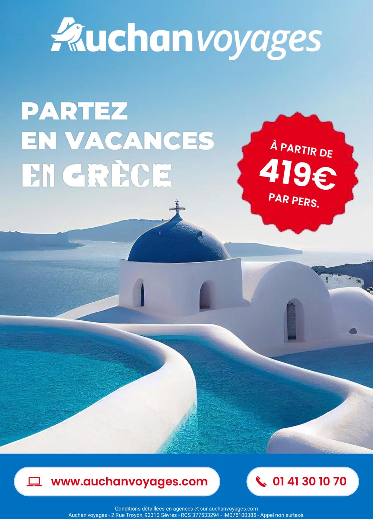 Auchan voyages - partez en vacances en Grèce ! folder geldig vanaf 01/06 - 30/06
