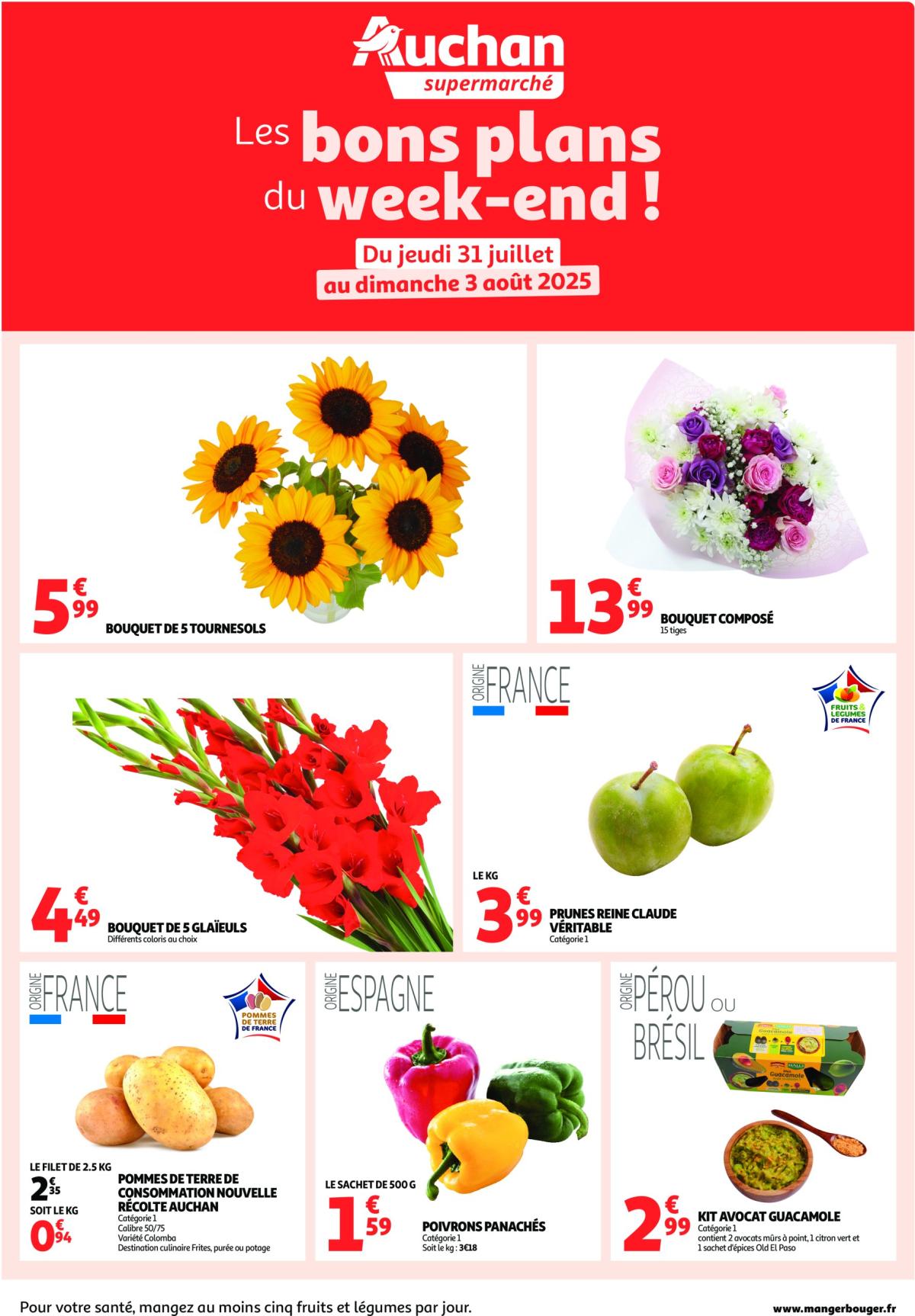 Auchan supermarché - Les bons plans du week-end dans votre super ! folder geldig vanaf 31/07 - 03/08