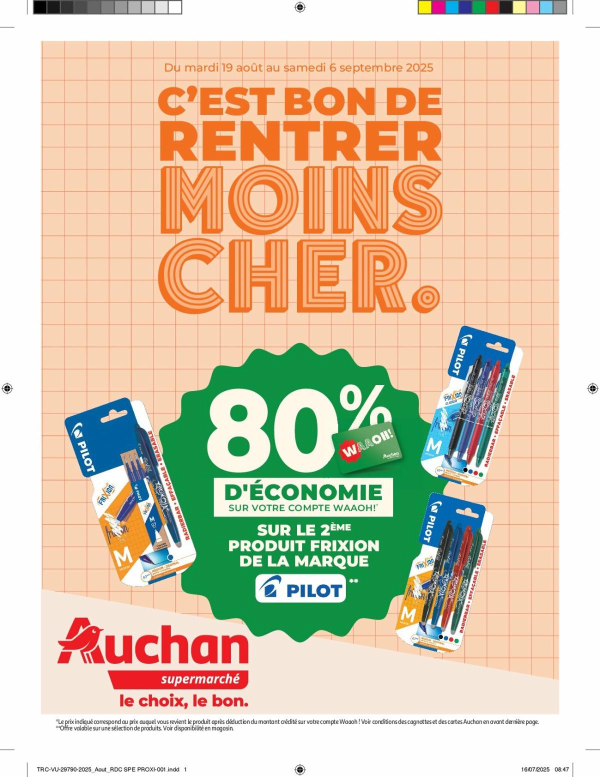 Auchan - Rentrée des classes folder geldig vanaf 19/08 - 06/09