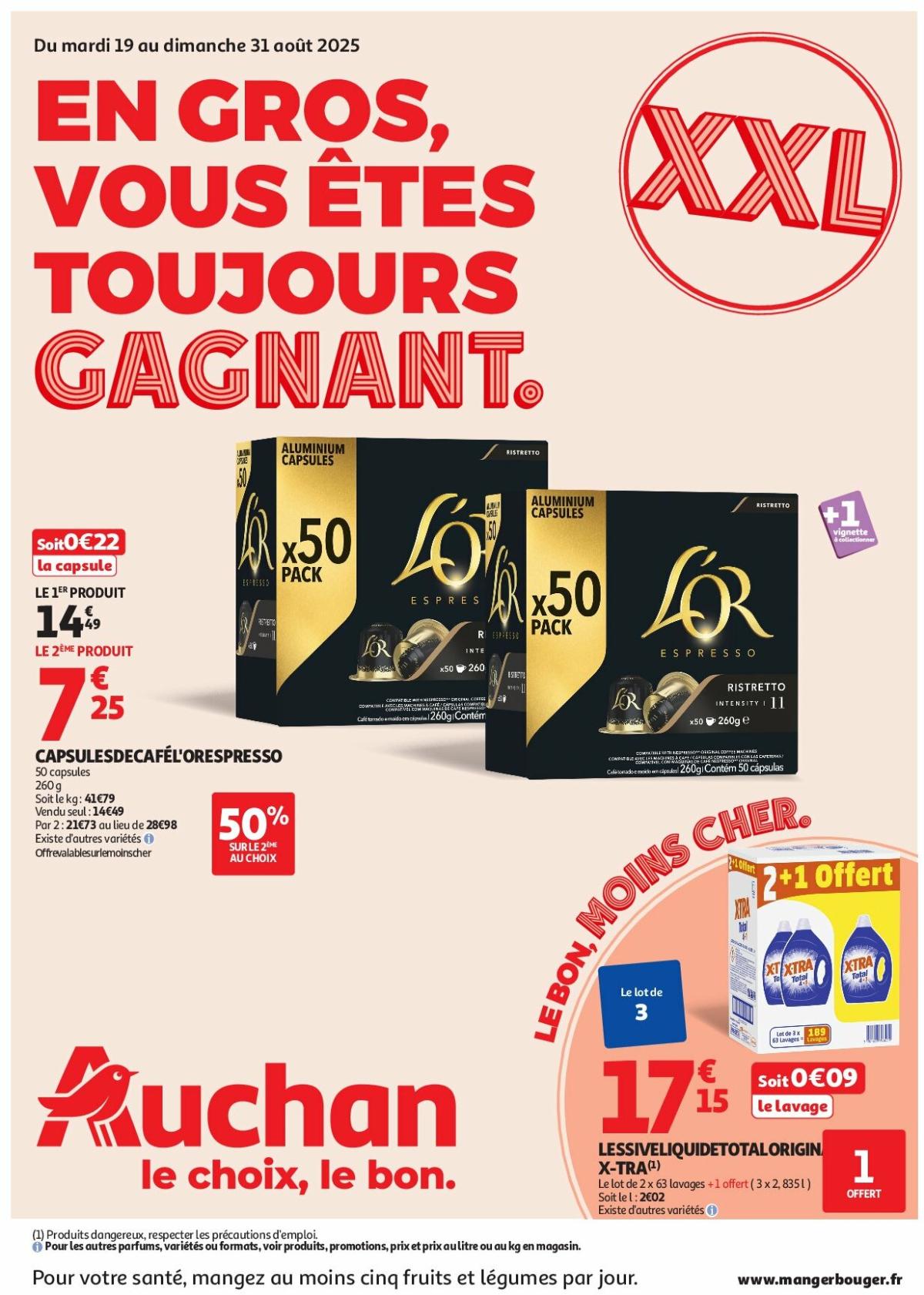 Auchan - En gros, vous êtes toujours gagnant folder geldig vanaf 19/08 - 31/08