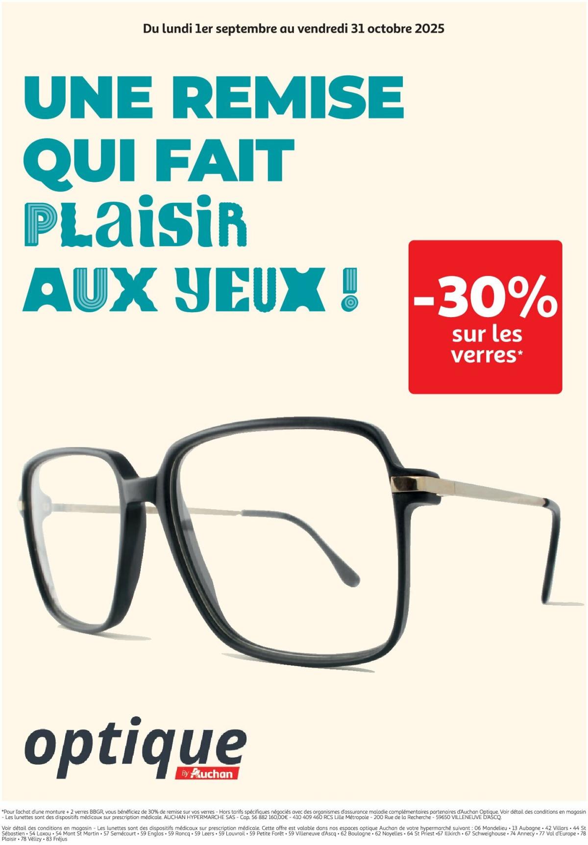 Auchan - Une remise qui fait plaisir aux yeux ! folder geldig vanaf 01/09 - 31/10