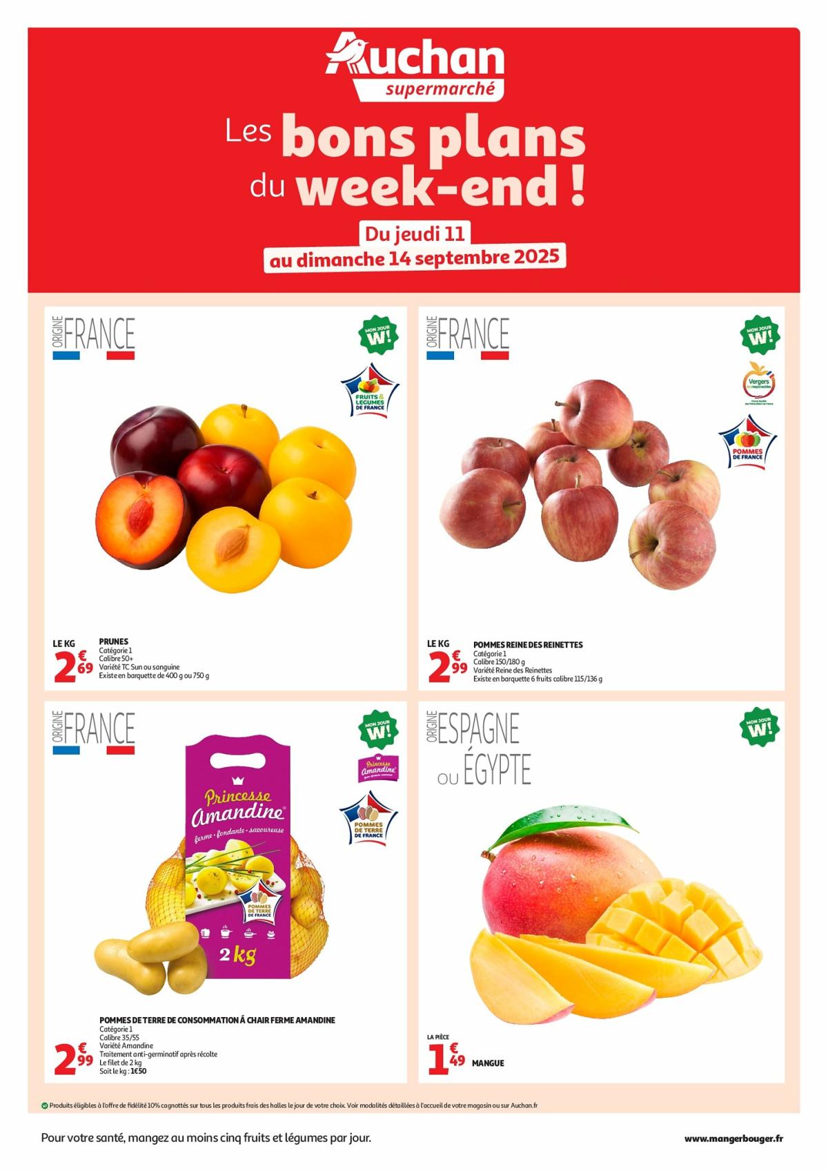 Auchan - Les bons plans du week-end dans votre super folder geldig vanaf 11/09 - 14/09