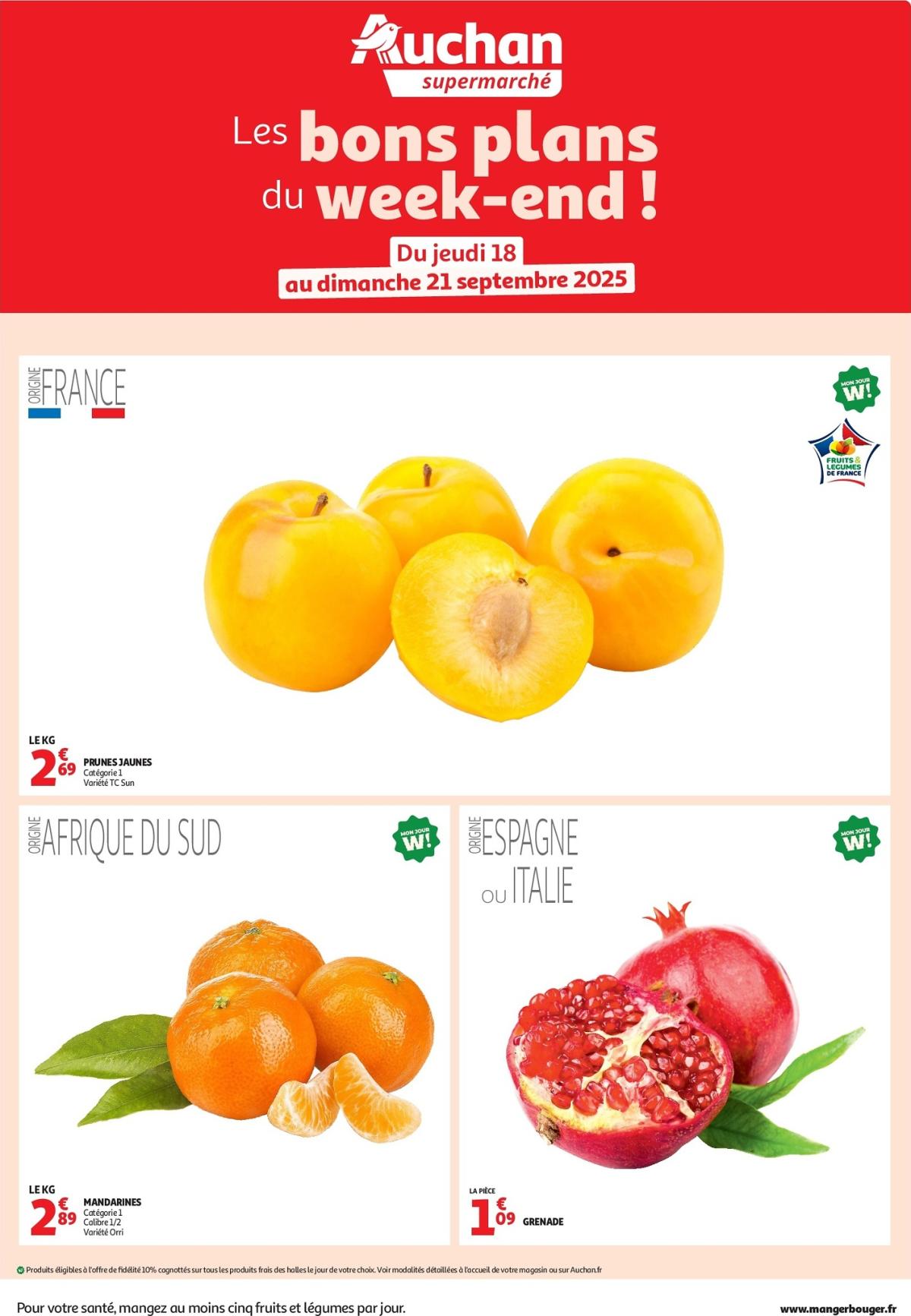 Auchan supermarché - Les bons plans du week-end dans votre super ! folder geldig vanaf 18/09 - 21/09