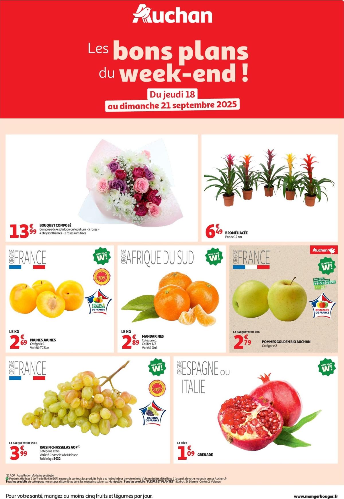 Auchan - Les bons plans du week-end dans votre hyper ! folder geldig vanaf 18/09 - 21/09