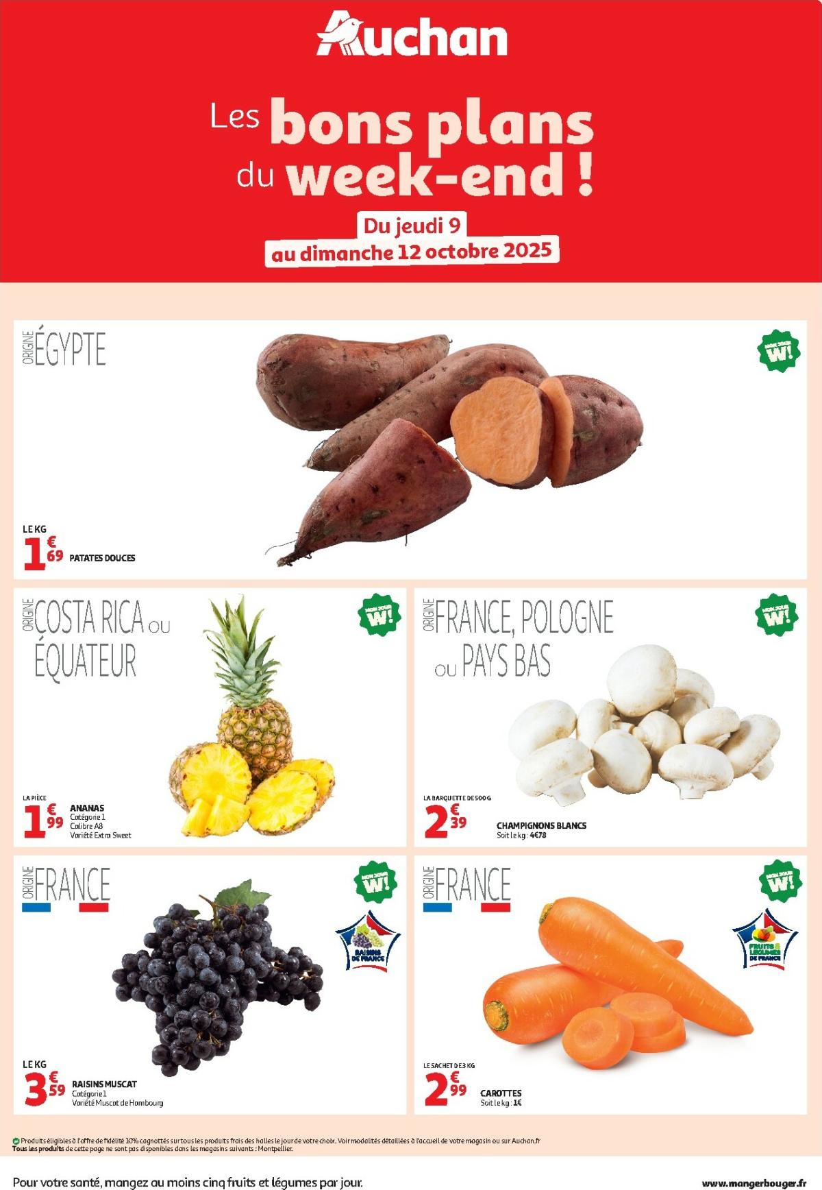 Auchan - Les bons plans du week-end dans votre hyper ! folder geldig vanaf 09/10 - 12/10