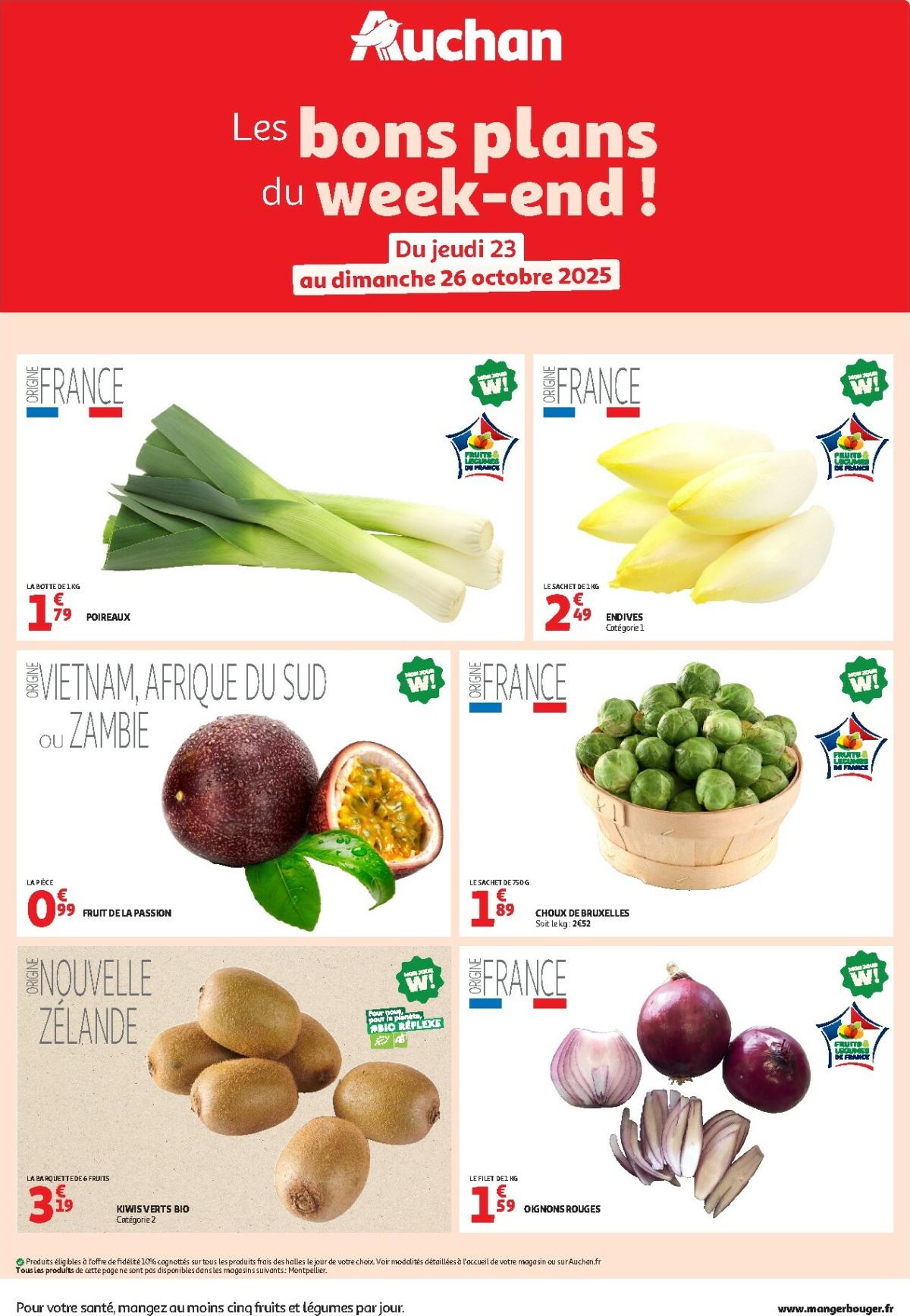 De Auchan - Les bons plans du week-end dans votre hyper folder geldig vanaf 23/10 t/m 26/10