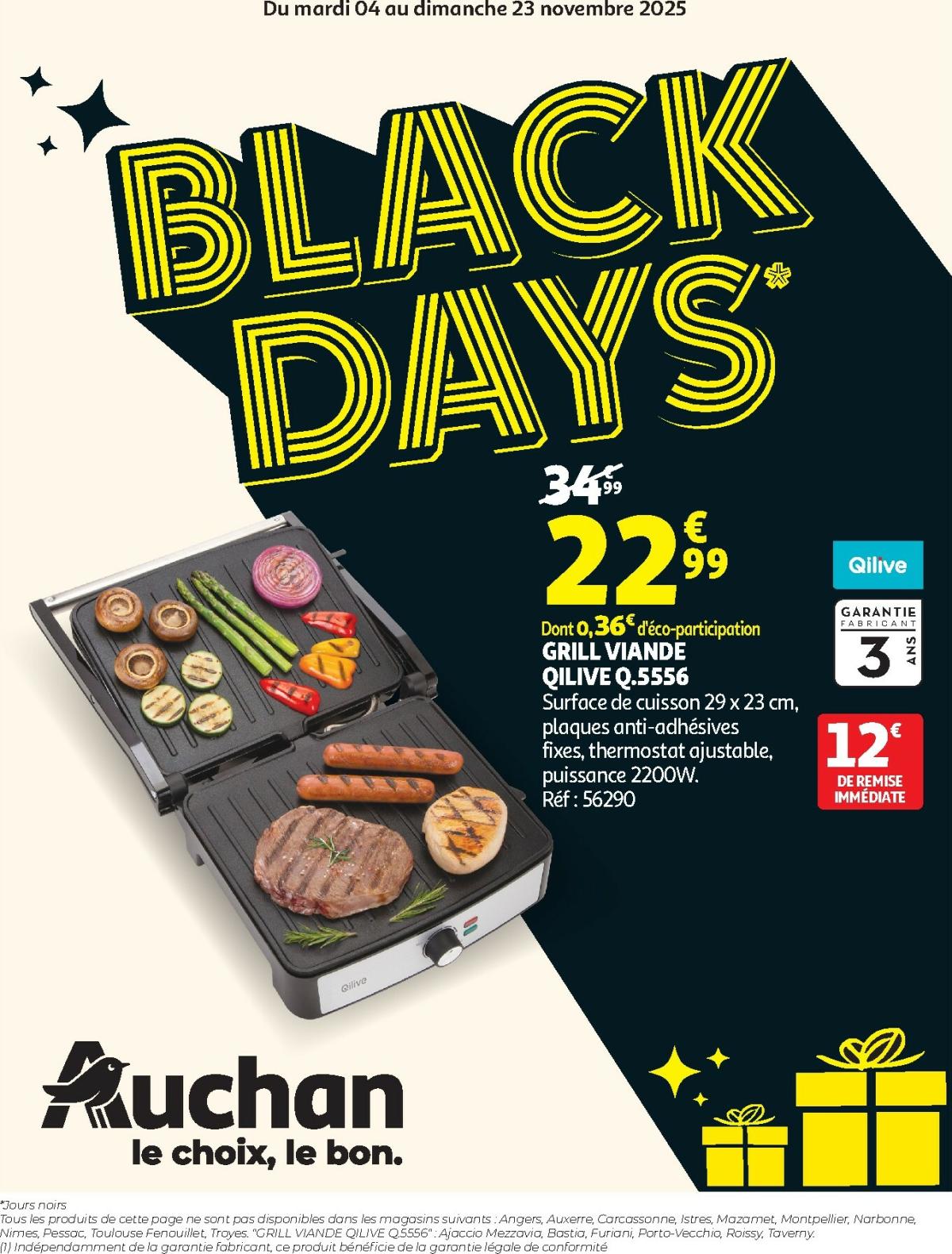 De Auchan - Les Black Days c'est parti folder geldig vanaf 04/11 t/m 23/11