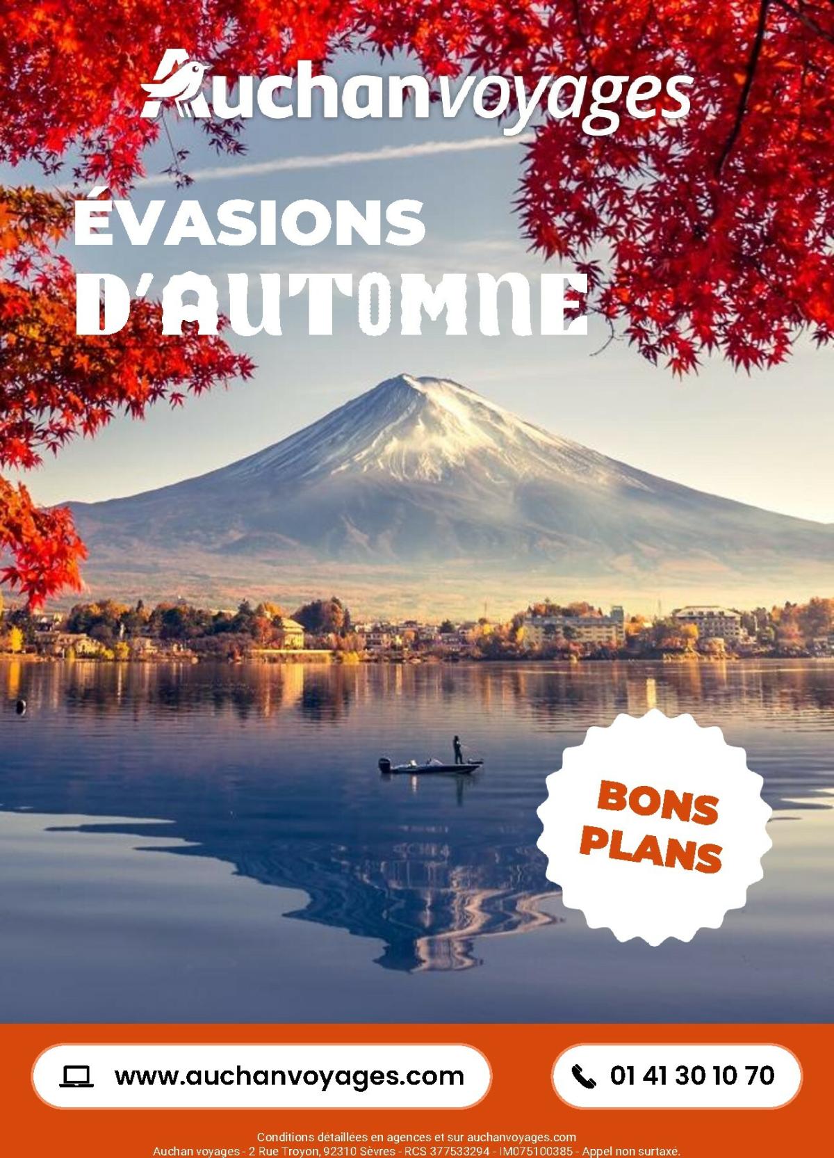 De Auchan - Voyages : évasion d'automne folder geldig vanaf 01/11 t/m 30/11