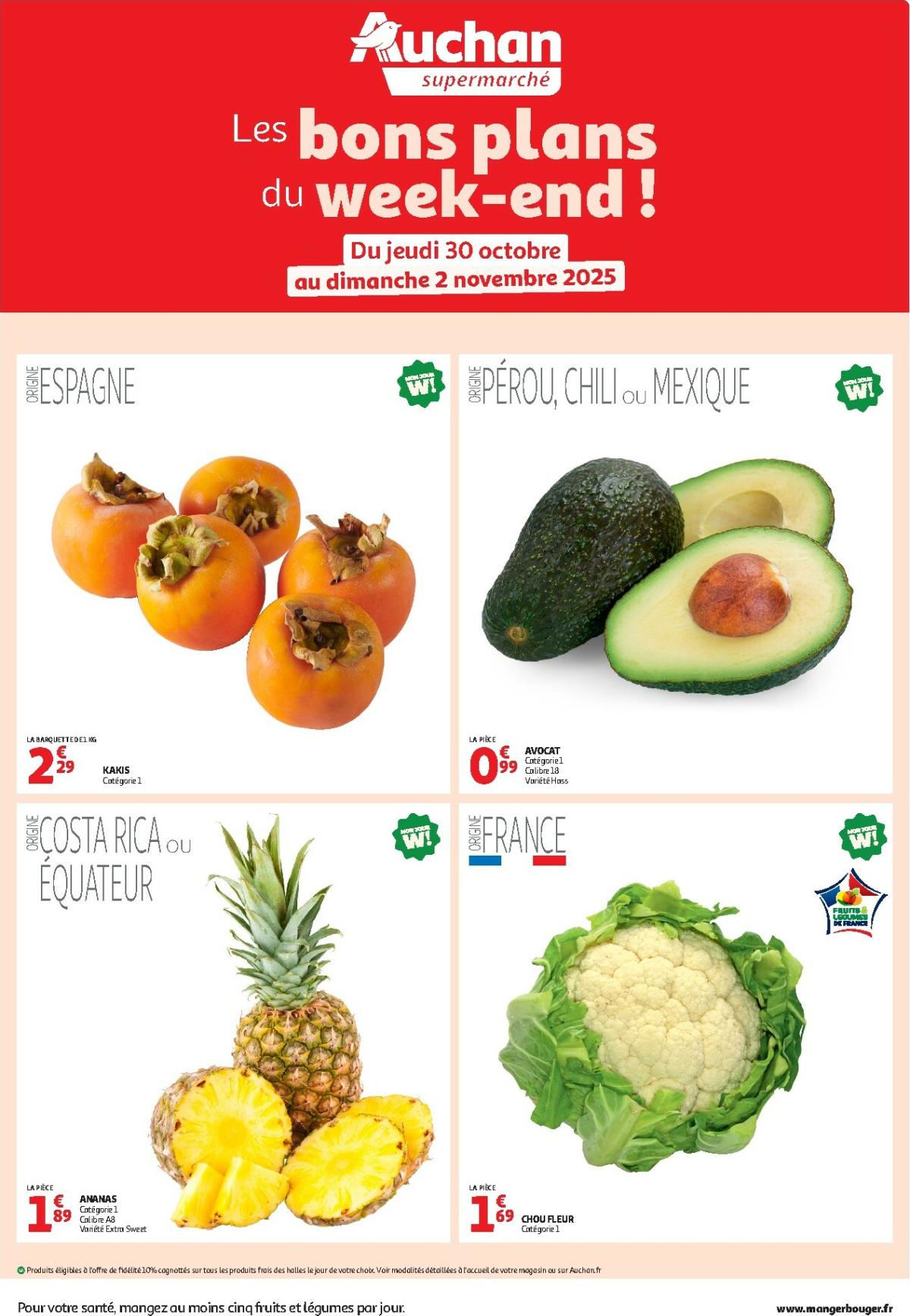 De Auchan Supermarché - Les bons plans du week-end dans votre super folder geldig vanaf 30/10 t/m 02/11