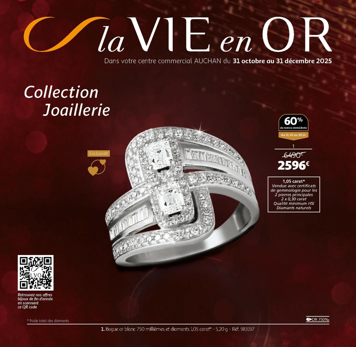 De Auchan - La Vie en Or: Collection Joaillerie folder geldig vanaf 31/10 t/m 31/12