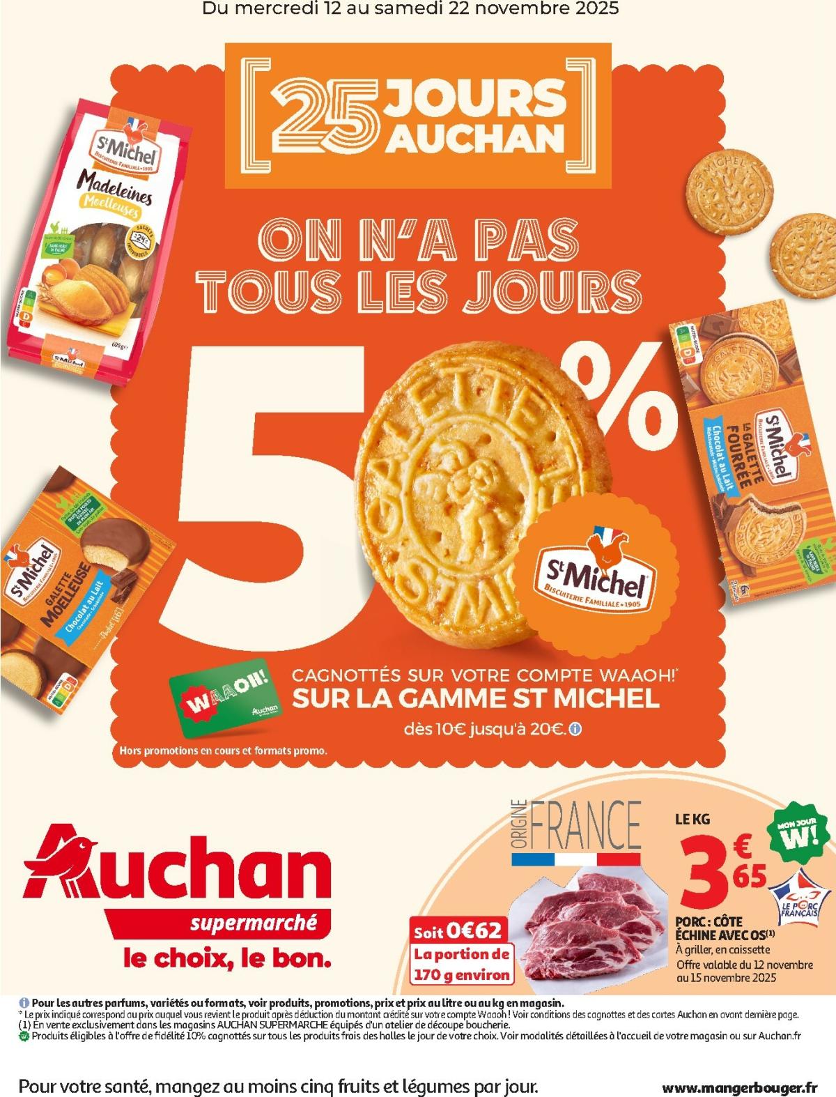 De Auchan supermarché folder geldig vanaf 12/11 t/m 22/11
