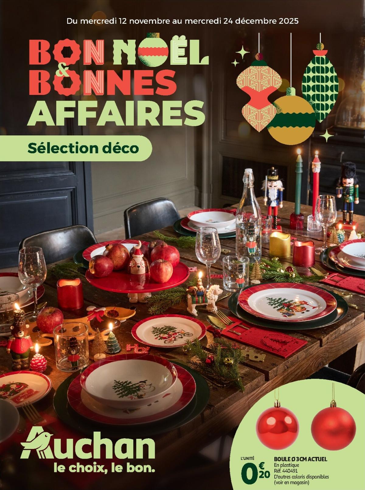 De Auchan - Bon Noël et Bonnes Affaires : Sélection déco folder geldig vanaf 12/11 t/m 24/12