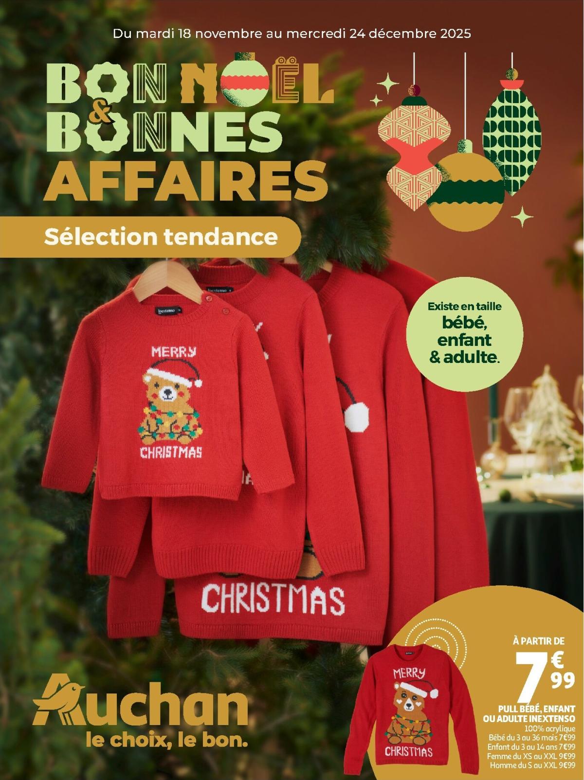 De Auchan - Bon Noël et Bonnes Affaires folder geldig vanaf 18/11 t/m 24/12