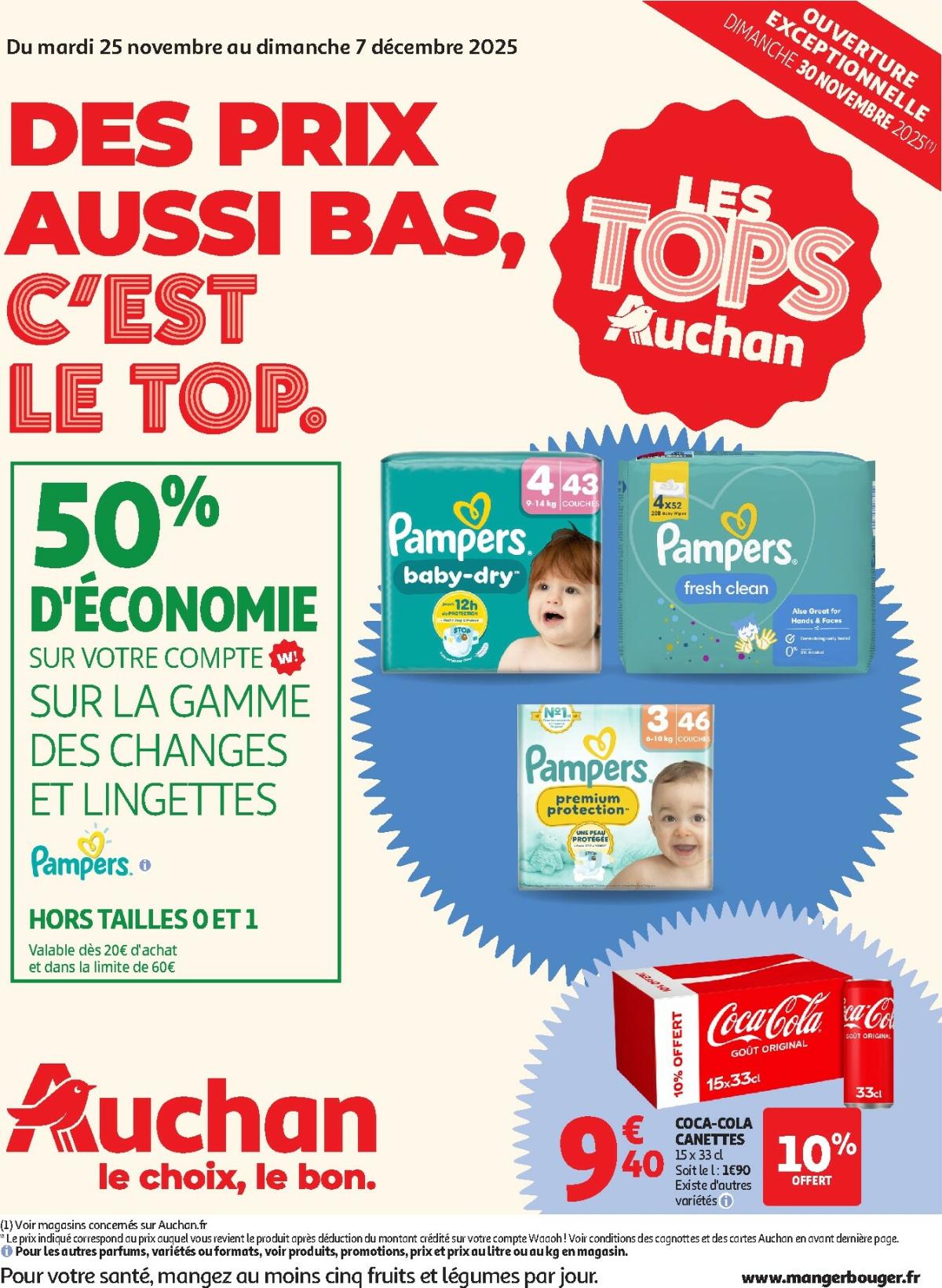 De Auchan - Des prix aussi bas, c'est le Top folder geldig vanaf 25/11 t/m 07/12