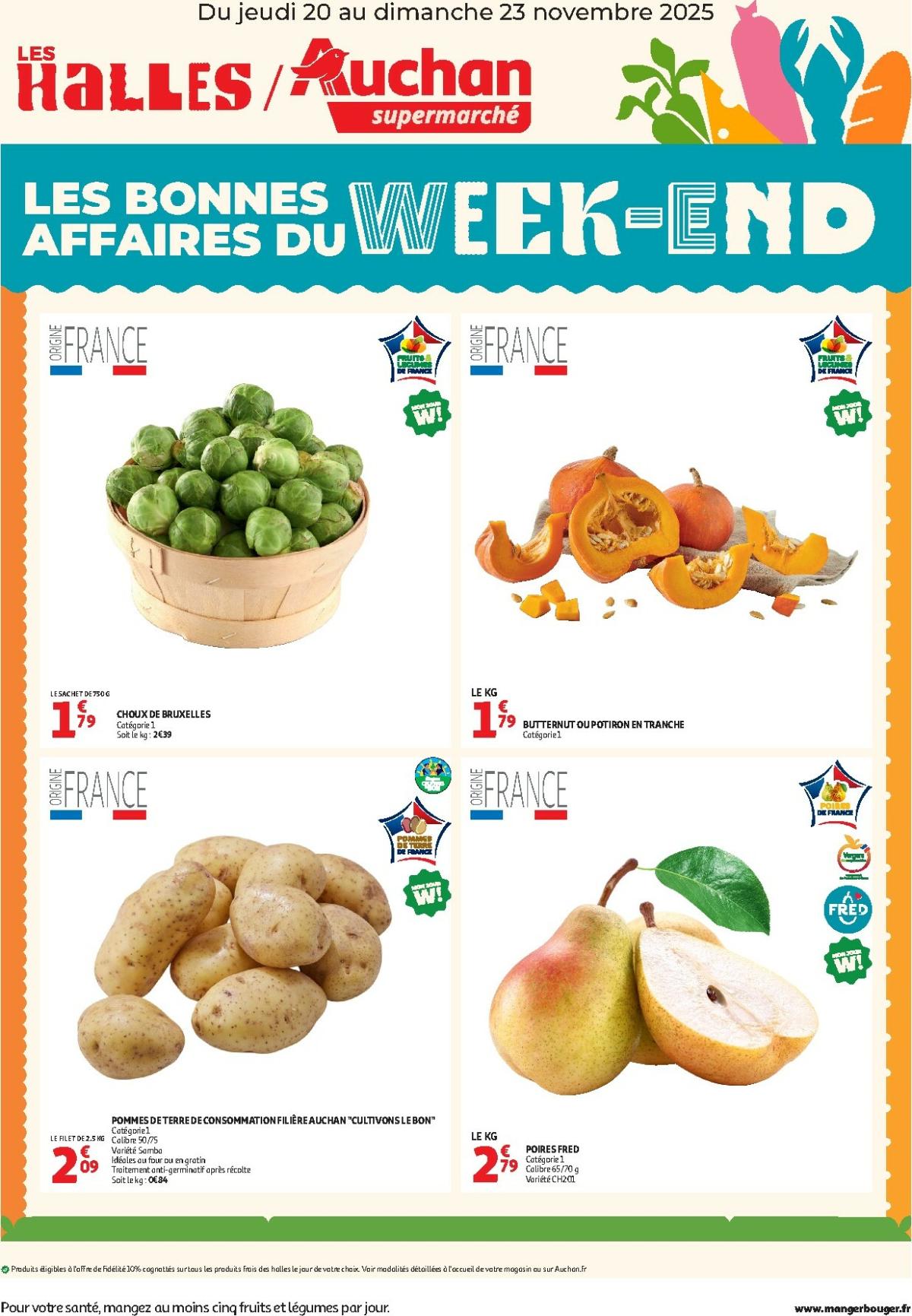 De Auchan supermarché - Les bons plans du week-end dans votre super ! folder geldig vanaf 20/11 t/m 23/11