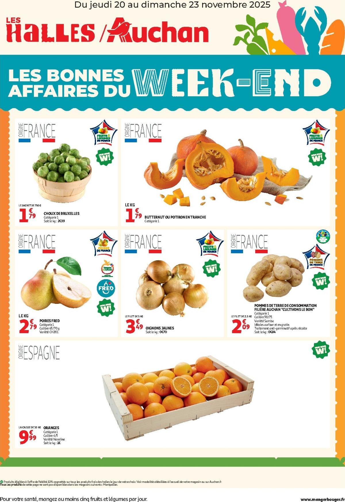 De Auchan - Les bons plans du week-end dans votre hyper ! folder geldig vanaf 20/11 t/m 23/11