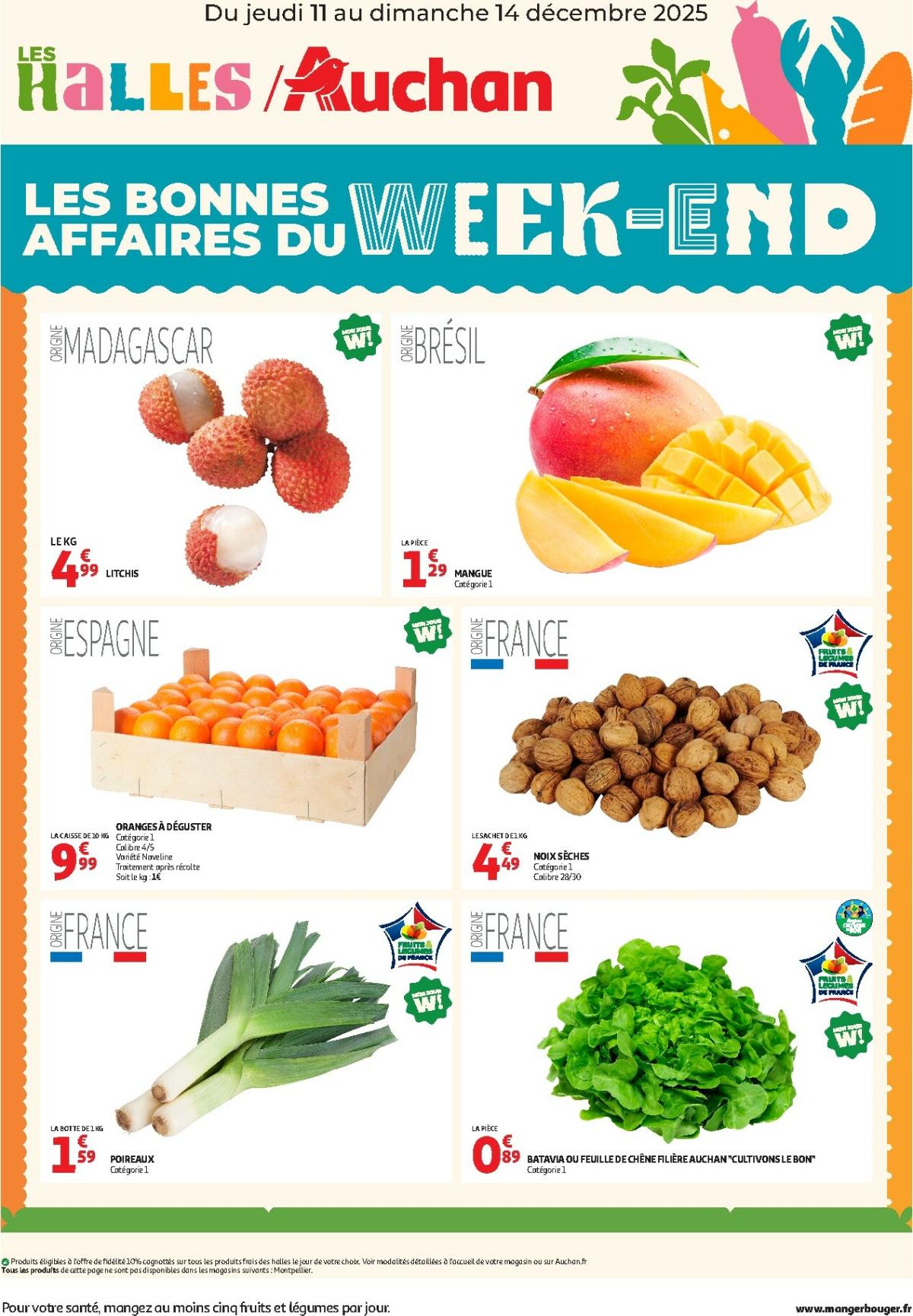 De Auchan - Les bons plans du week-end dans votre hyper ! folder geldig vanaf 11/12 t/m 14/12