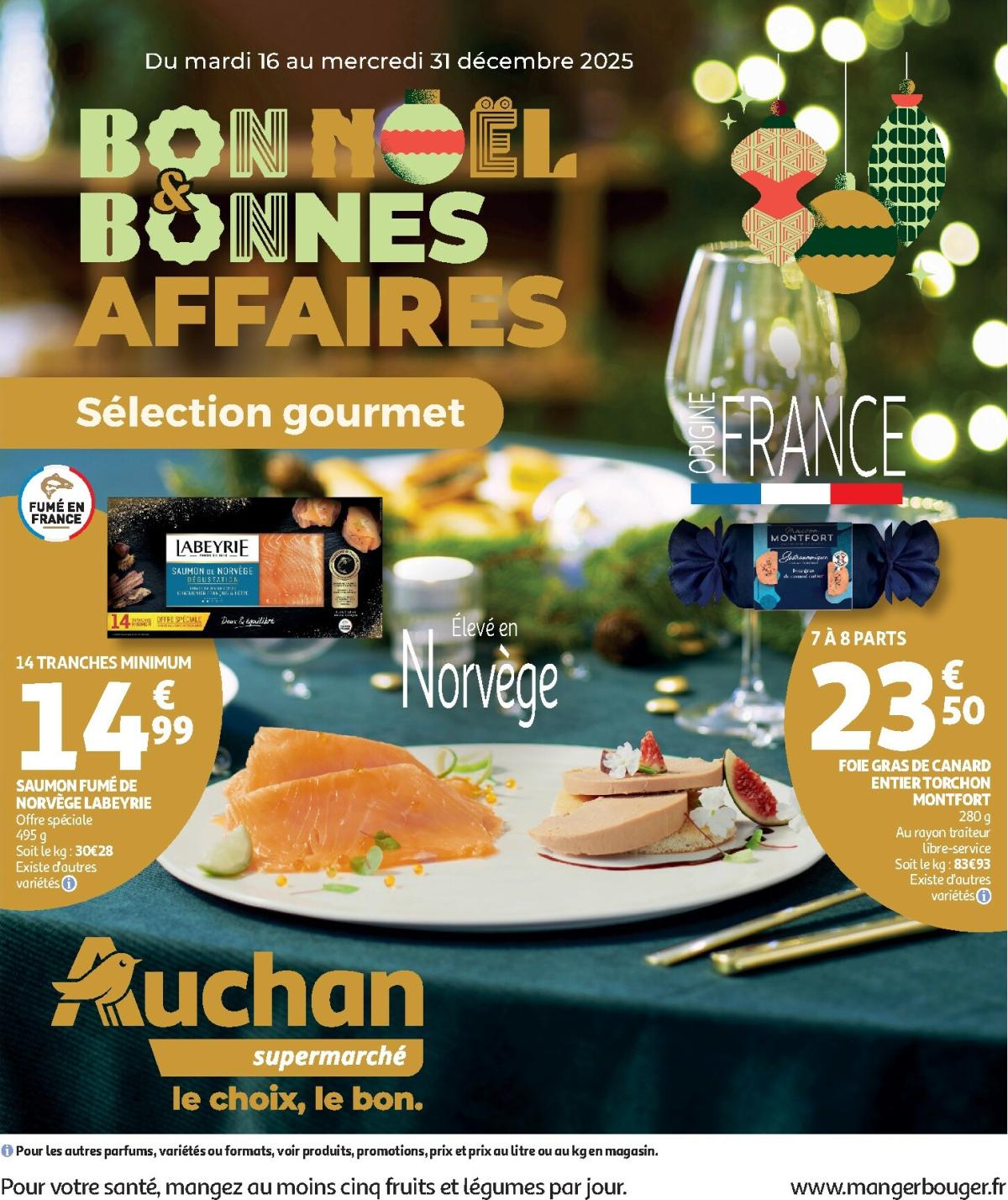 De Auchan Supermarché - Sélection gourmet folder geldig vanaf 16/12 t/m 31/12