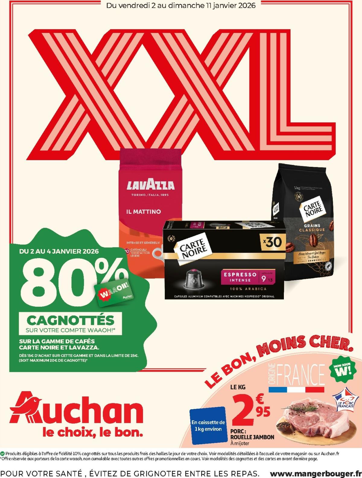 De Auchan - Bonnes résolutions en XXL folder geldig vanaf 02/01 t/m 11/01