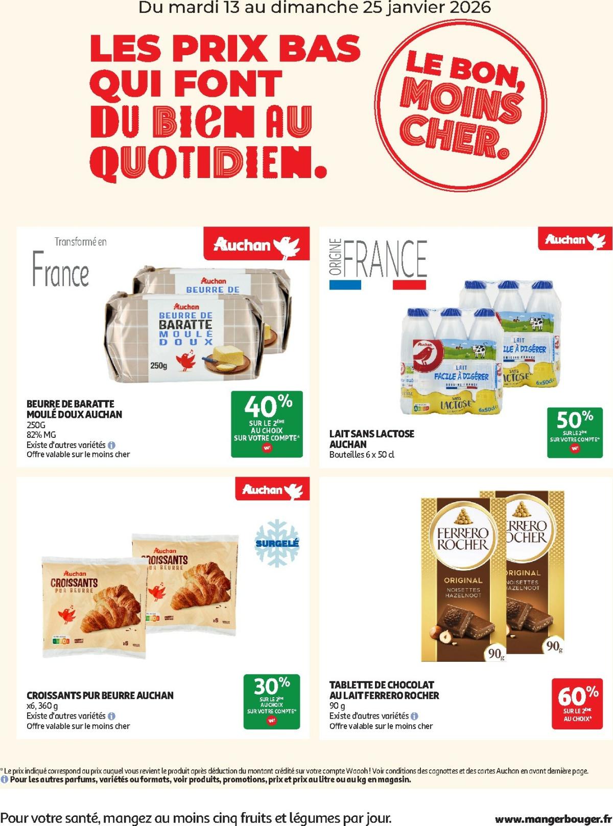 De Auchan - Prix bas qui font du bien folder geldig vanaf 13/01 t/m 25/01