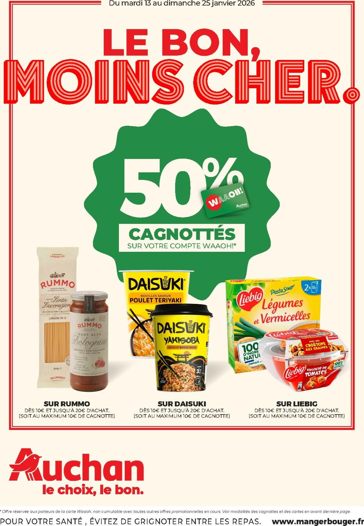 De Auchan - Petits prix 1, 2, 3 € folder geldig vanaf 13/01 t/m 25/01