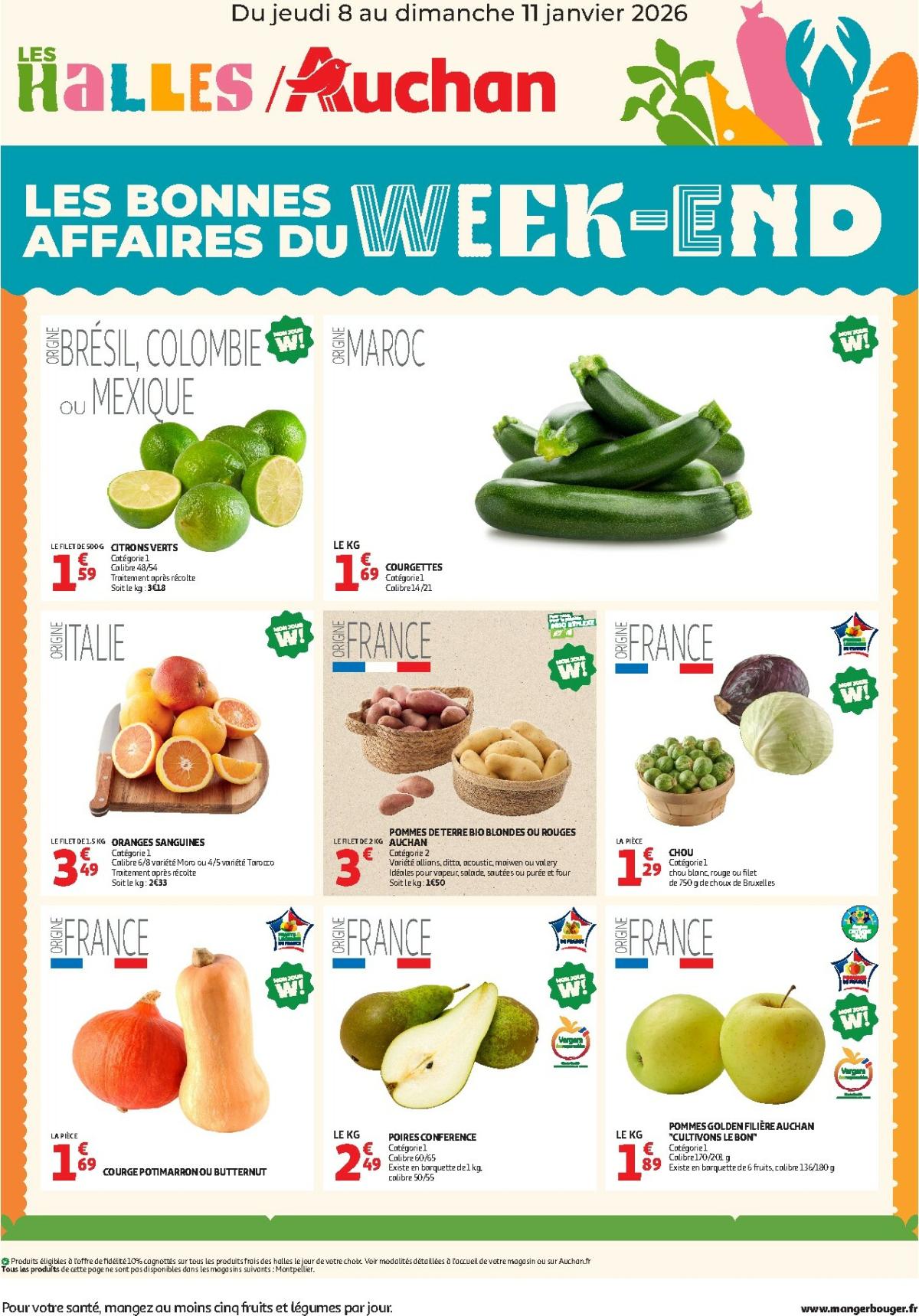 De Auchan - Les bons plans du week-end dans votre hyper folder geldig vanaf 08/01 t/m 11/01