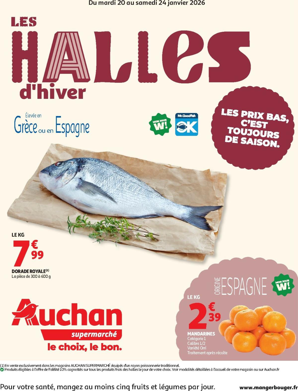De Auchan Supermaché - Crêpes, produits frais folder geldig vanaf 20/01 t/m 24/01