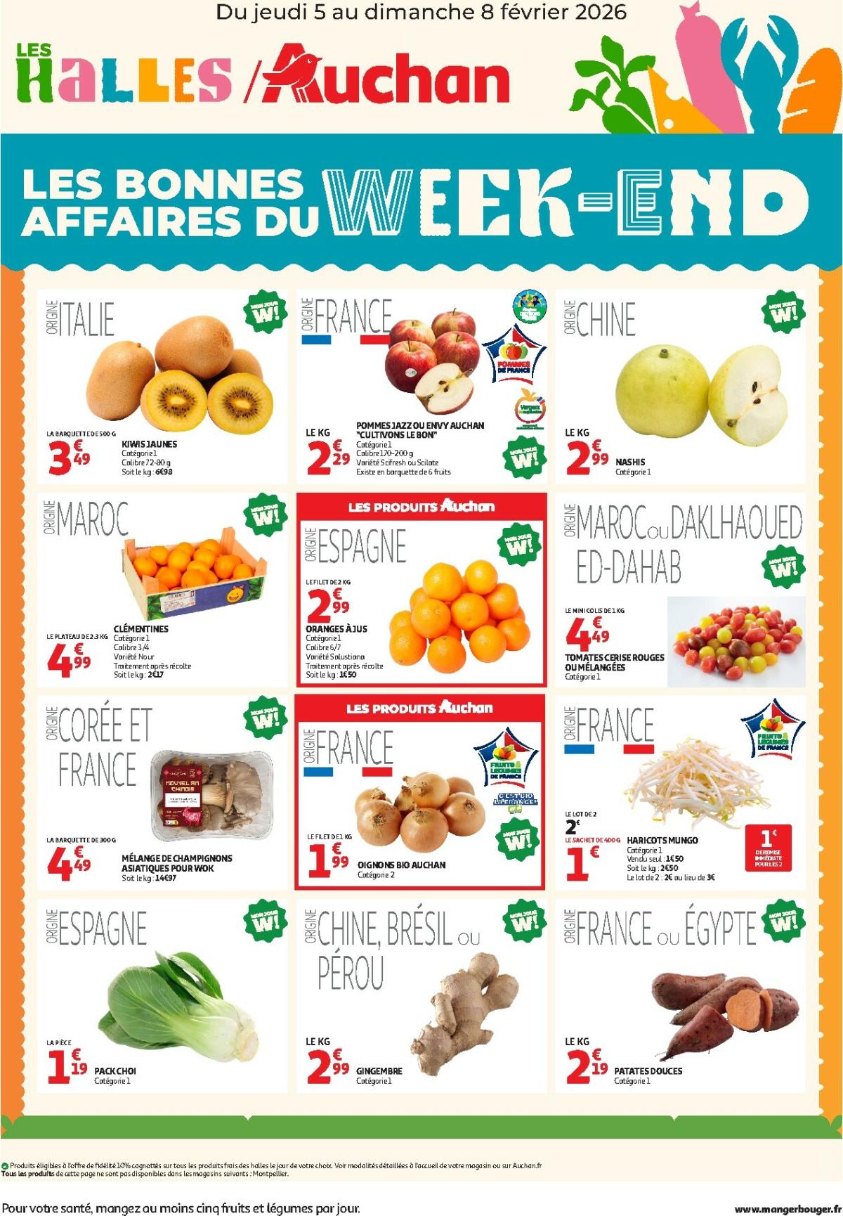 De Auchan - Les bons plans du week-end dans votre hyper ! folder geldig vanaf 05/02/2026 t/m 08/02/2026