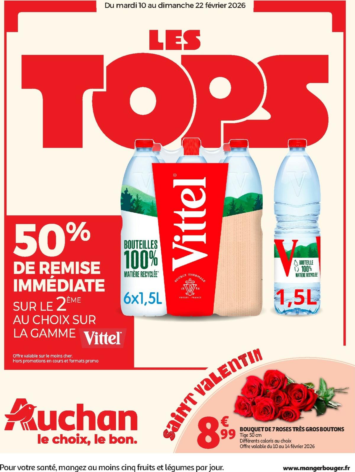 De Auchan - Tops produits, top prix folder geldig vanaf 10/02/2026 t/m 22/02/2026