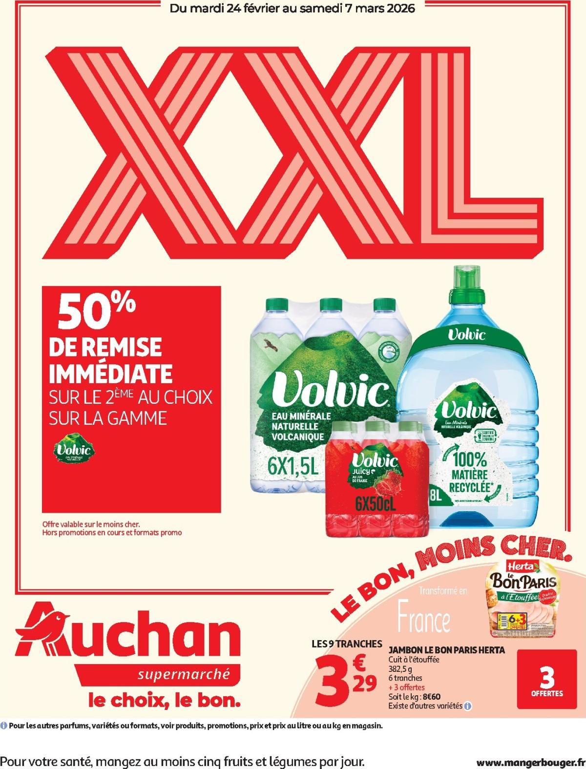De Auchan Supermarché - Promos XXL folder geldig vanaf 24/02/2026 t/m 07/03/2026