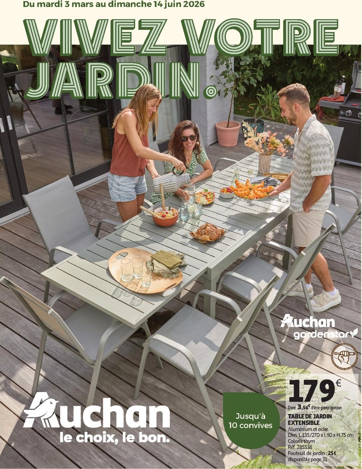 De Auchan - Jardinage, meubles jardin folder geldig vanaf 03/03/2026 t/m 14/06/2026