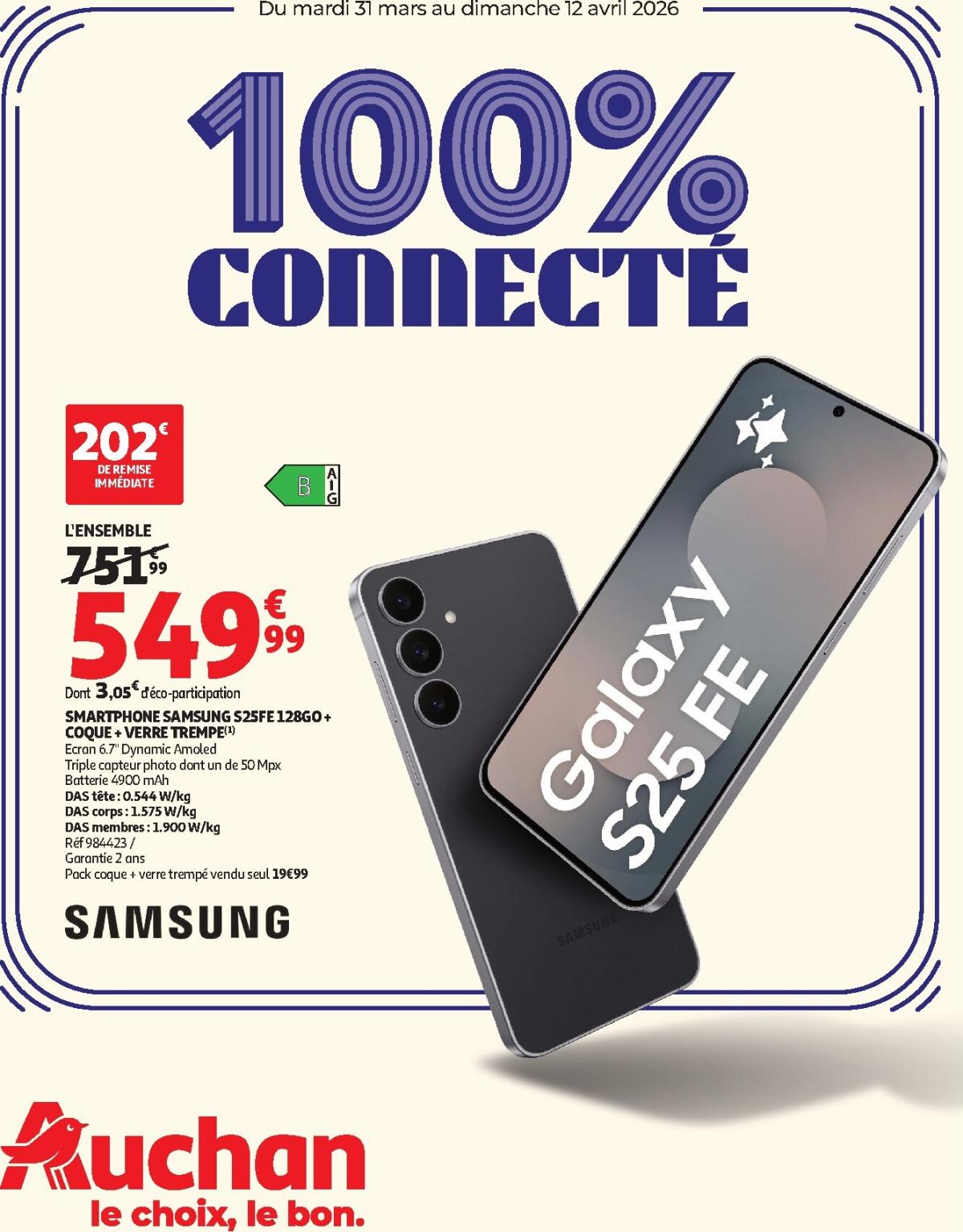 De Auchan - High-tech & téléphonie - Hypermarché folder geldig vanaf 31/03/2026 t/m 12/04/2026